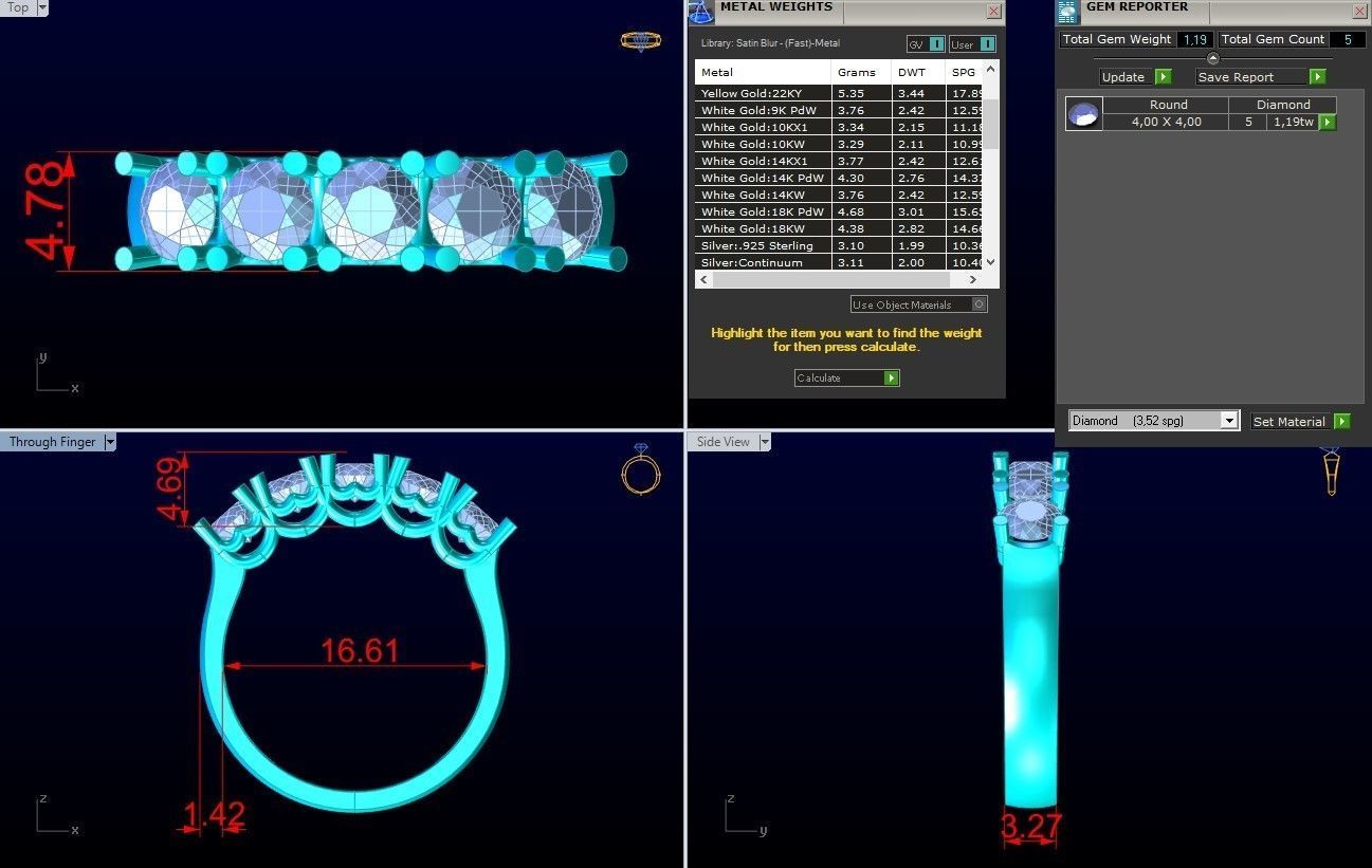 Diamond Ring - Womens Rings - N223430 3D print model_7