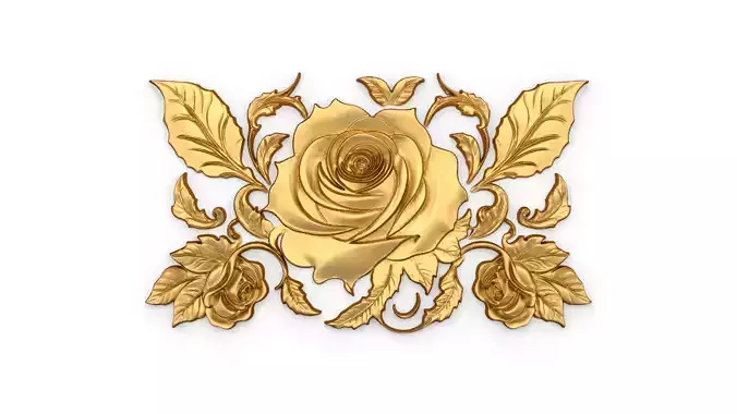 mural classic flowers decor ornament 08