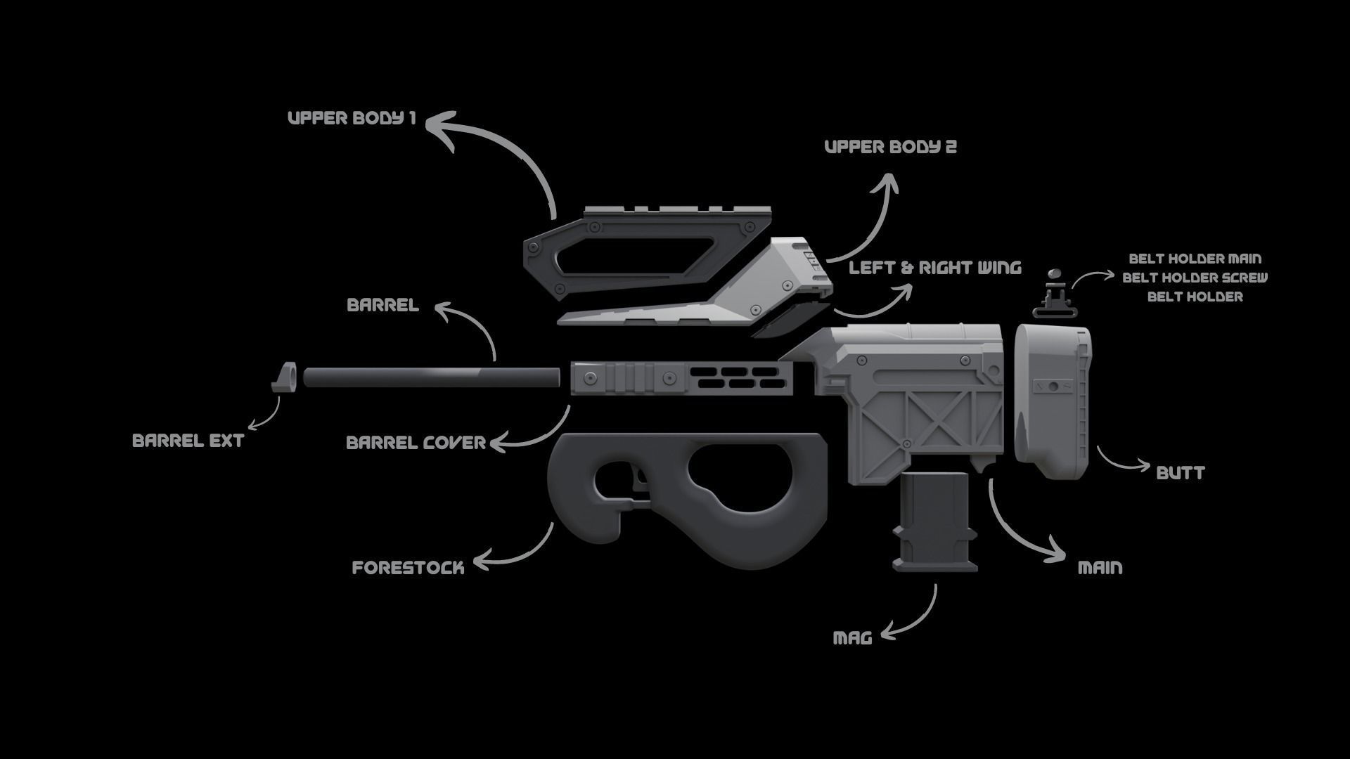 Prowler P90 3D print model_4