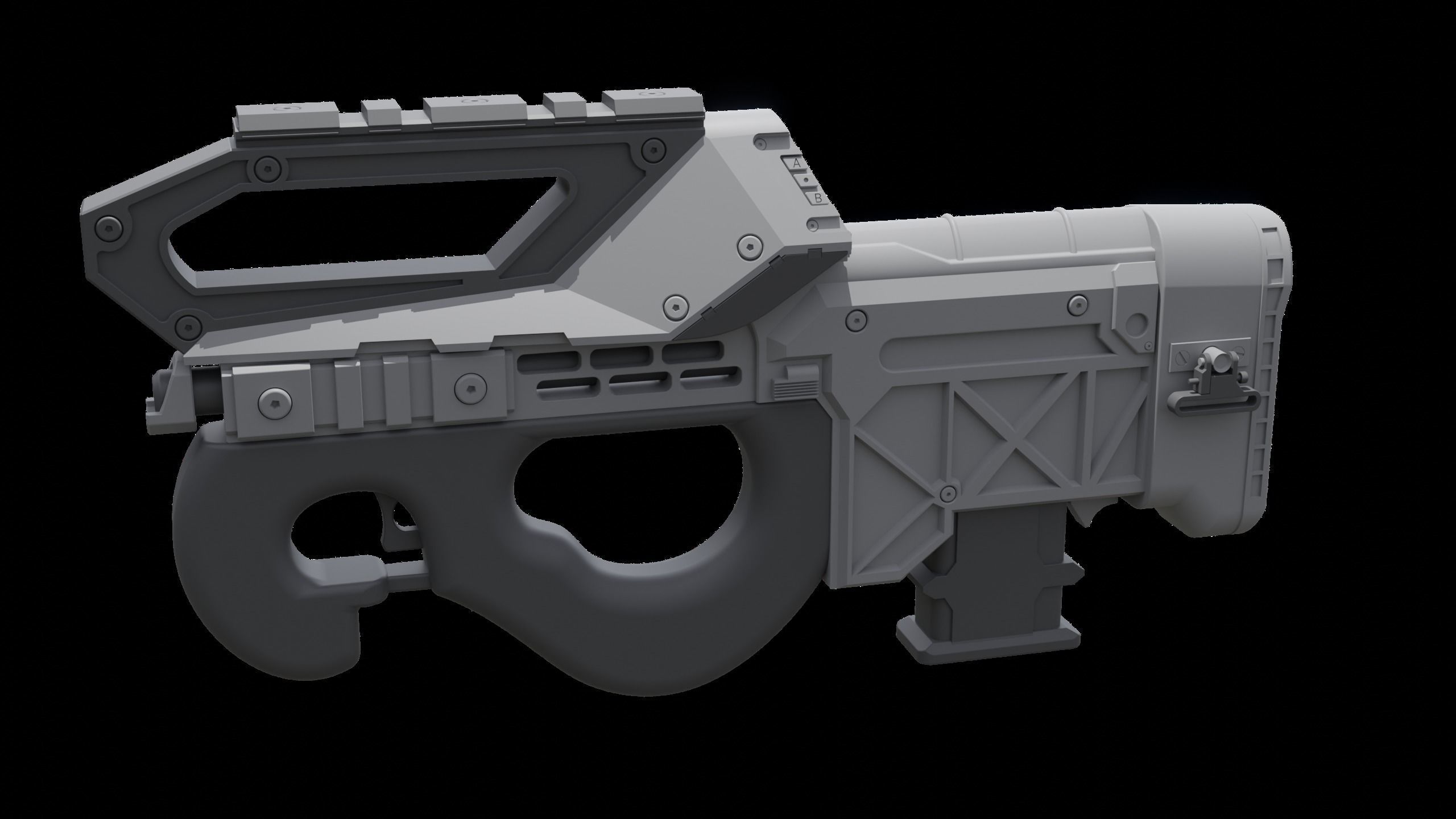 Prowler P90 3D print model_3