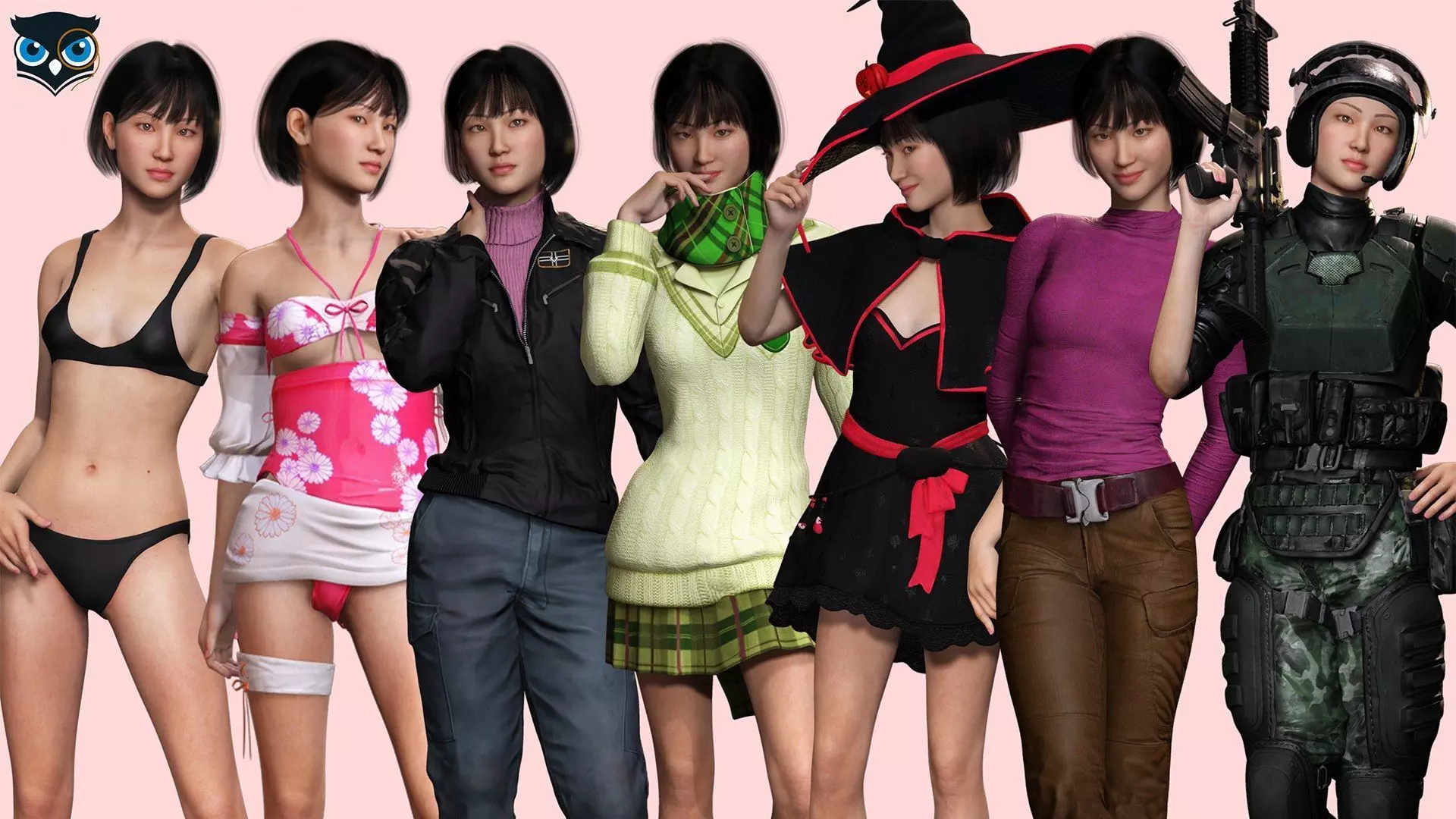 Asian Girl 3D model_0