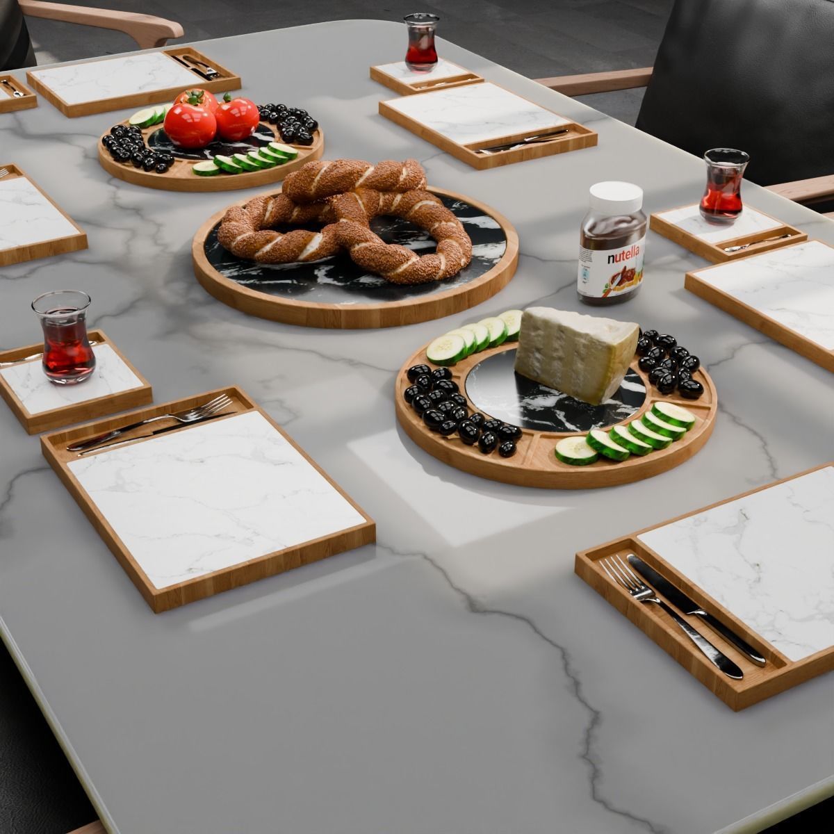 Breakfast Plates  3D model_12