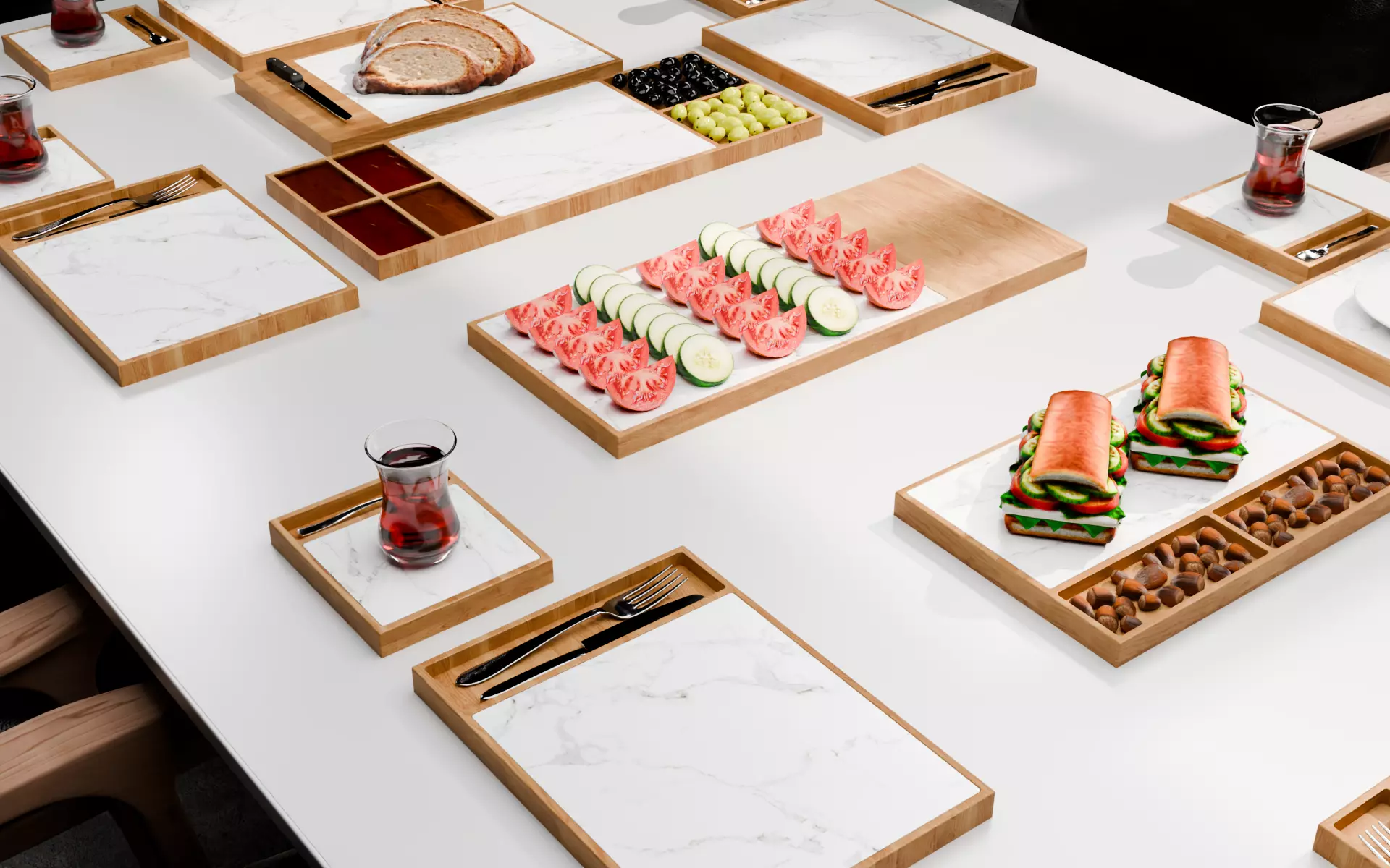 Breakfast Plates  3D model_0