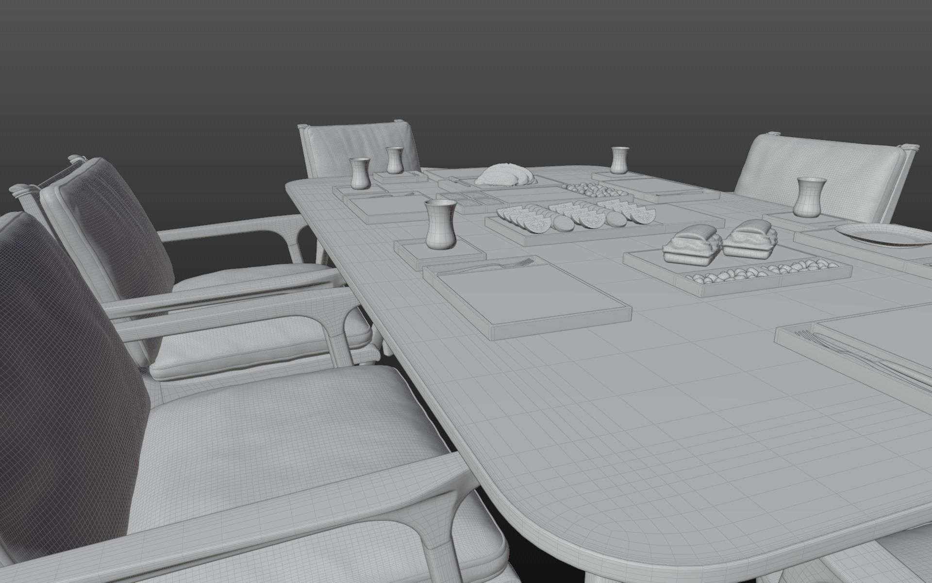 Breakfast Plates  3D model_10