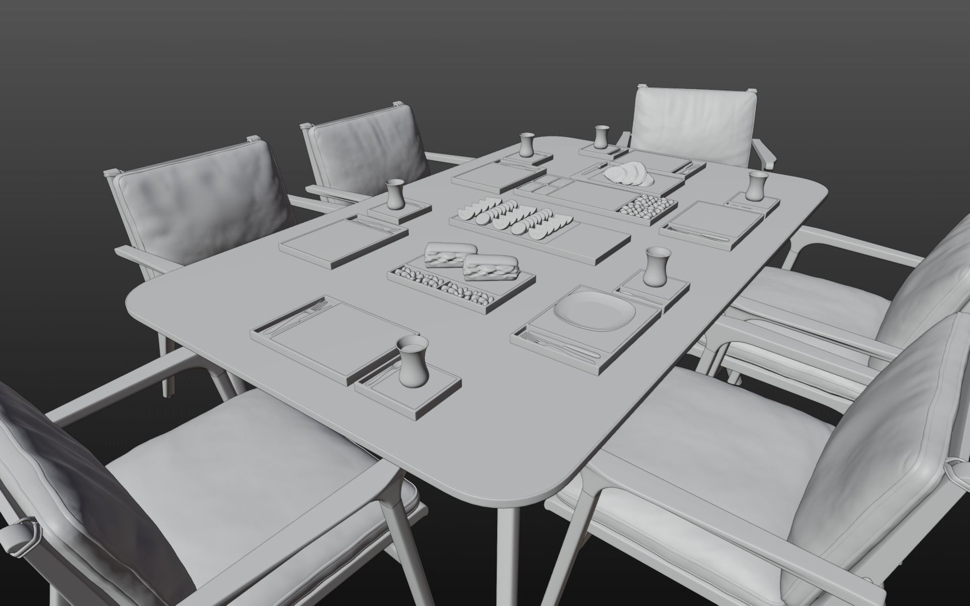 Breakfast Plates  3D model_9