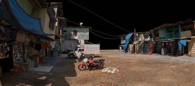 India Mumbai City 3D Dharavi Model Low-poly 3D model 5