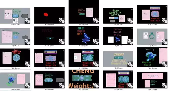 20 ring pieces model rihone drawing 3 d rings ring