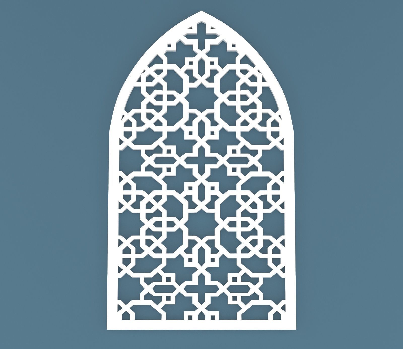 Collection of 06 Arabic ornament panels CNC  3D model_2