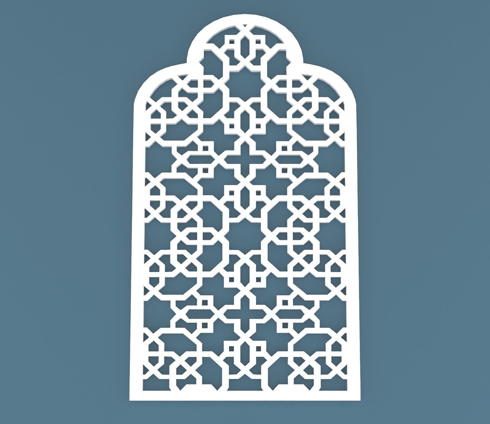 Collection of 06 Arabic ornament panels CNC  3D model_3