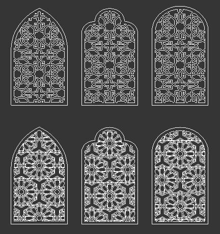 Collection of 06 Arabic ornament panels CNC  3D model_9