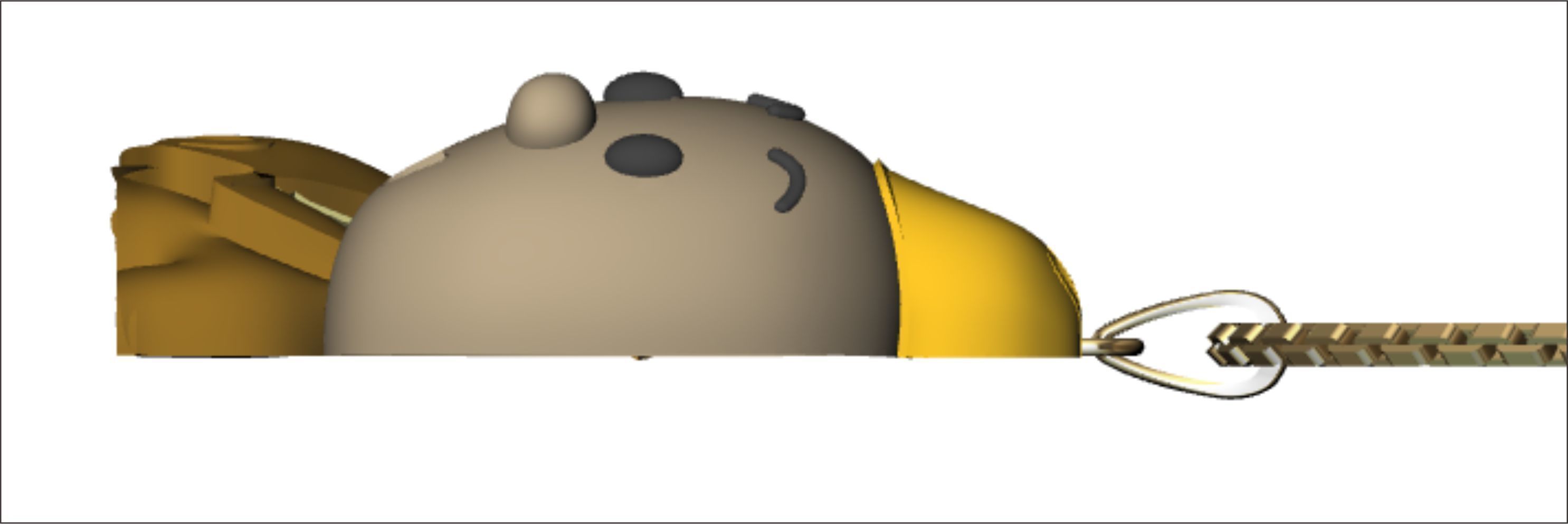 tintin pendant jewellery 3D print model_2