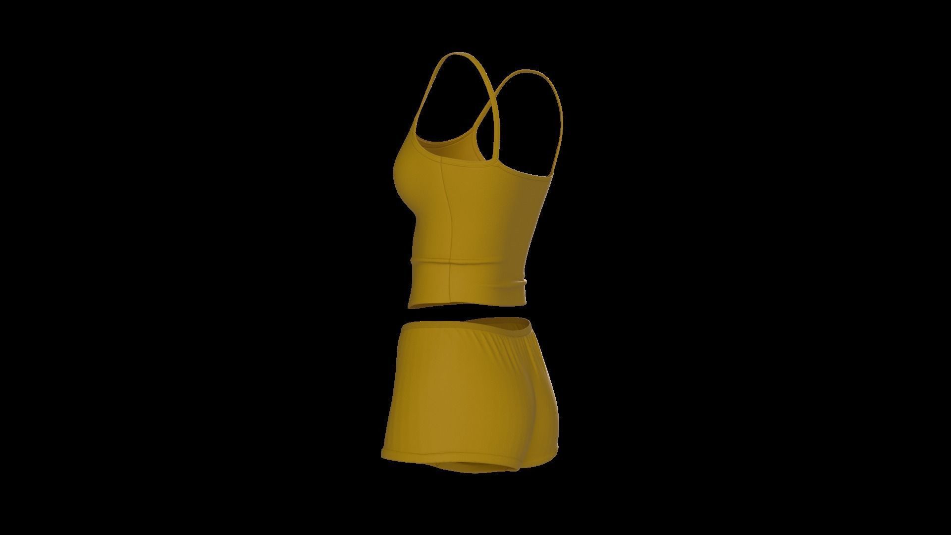 Female underwear set 3D model_11