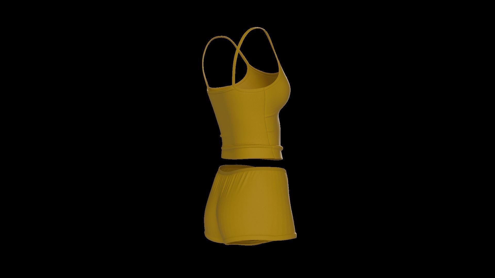 Female underwear set 3D model_5