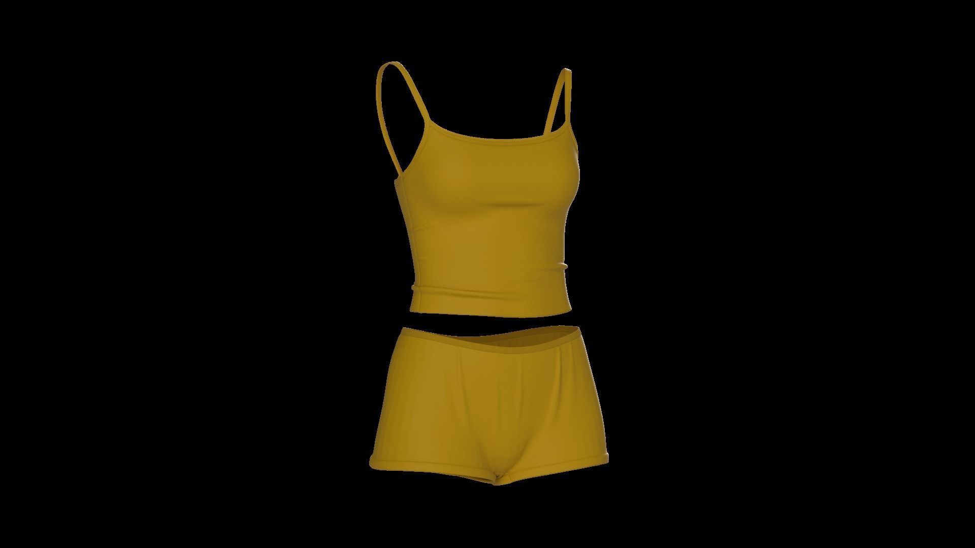Female underwear set 3D model_1
