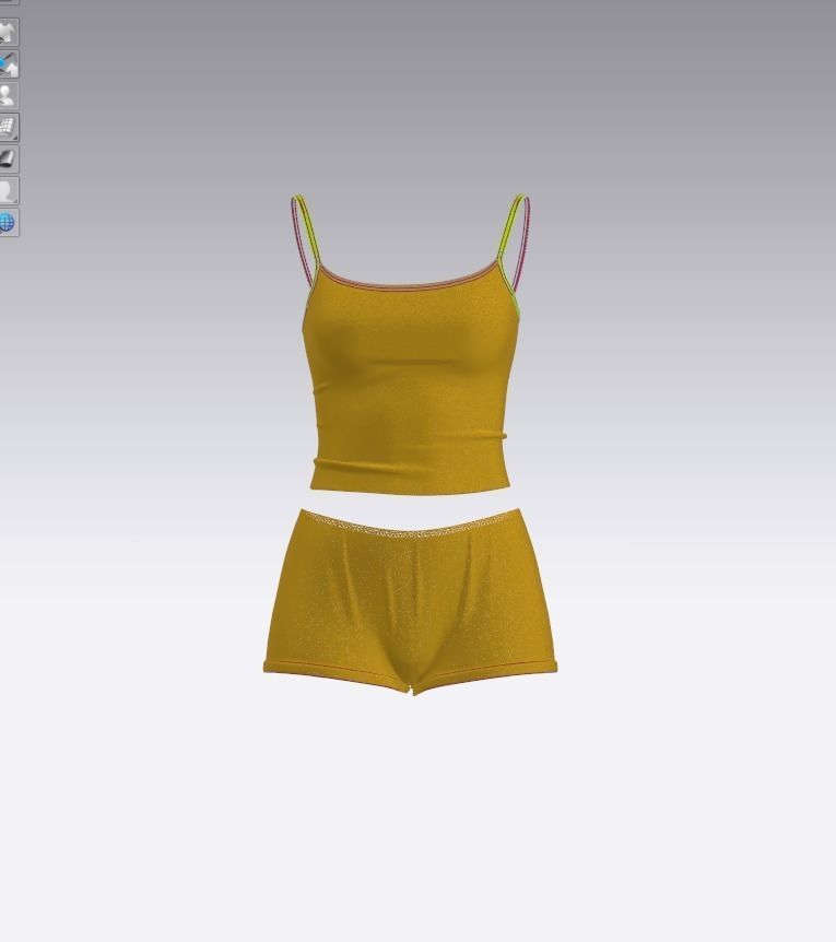 Female underwear set 3D model_16