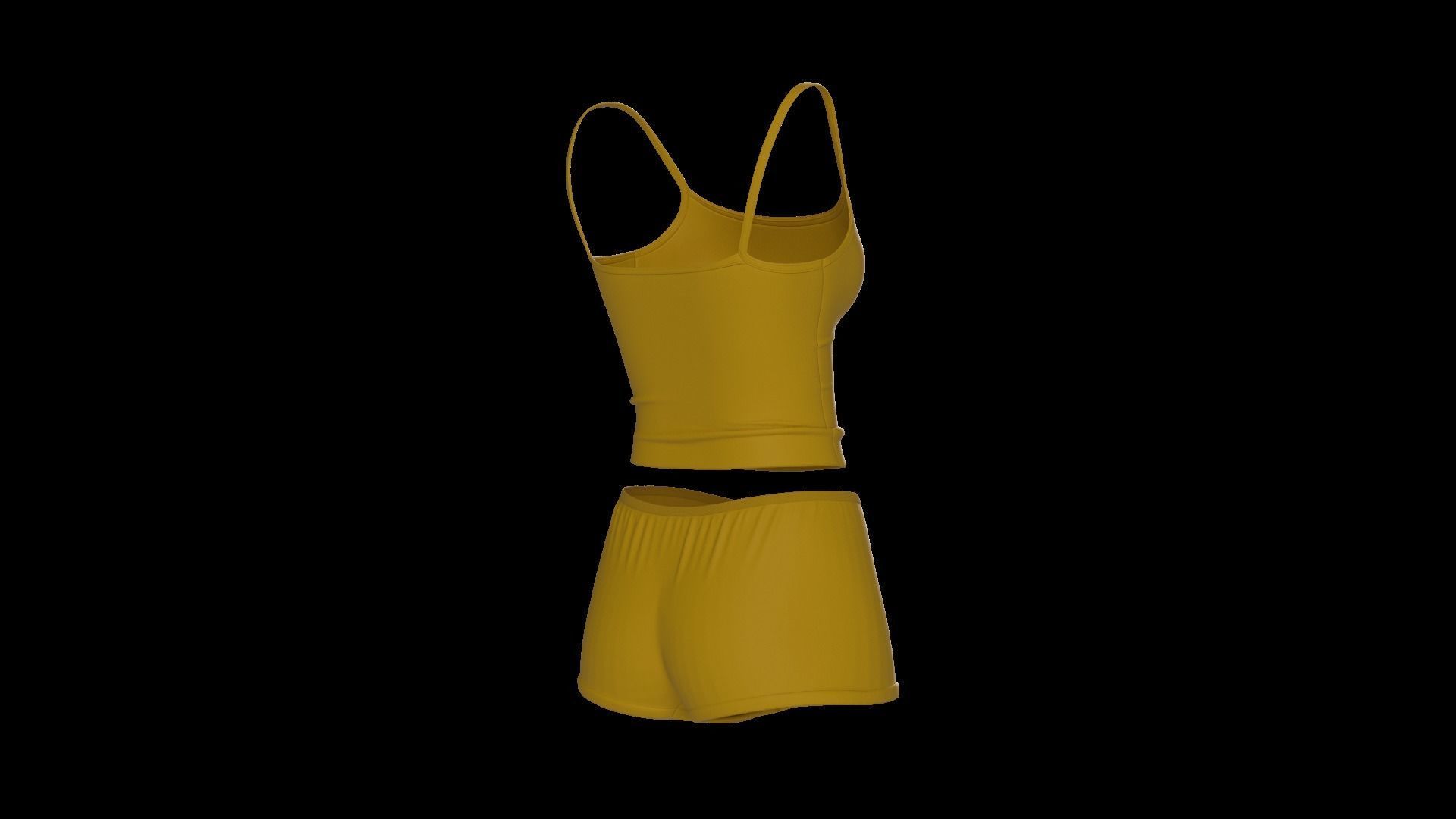 Female underwear set 3D model_6