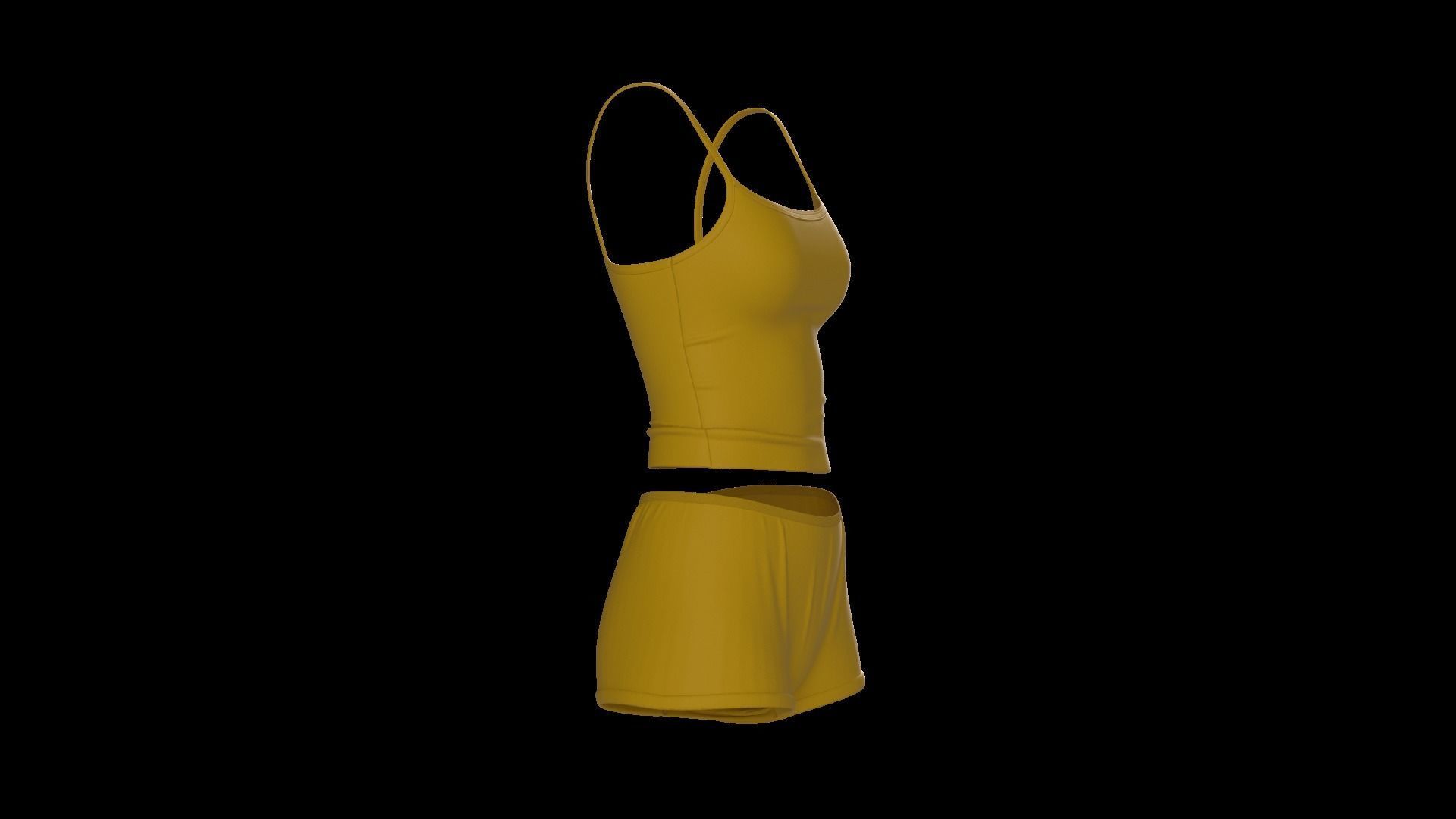 Female underwear set 3D model_3