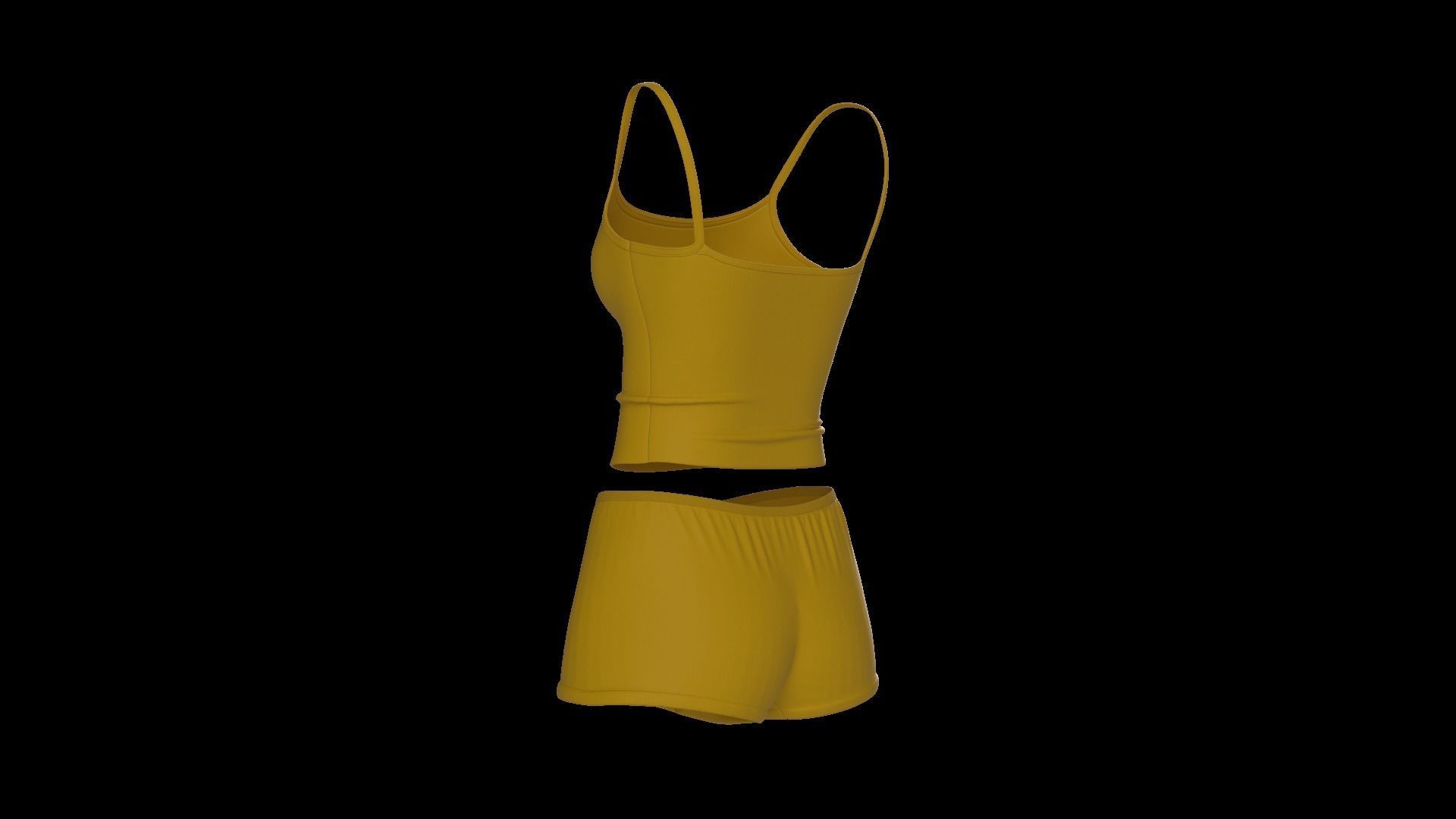 Female underwear set 3D model_10