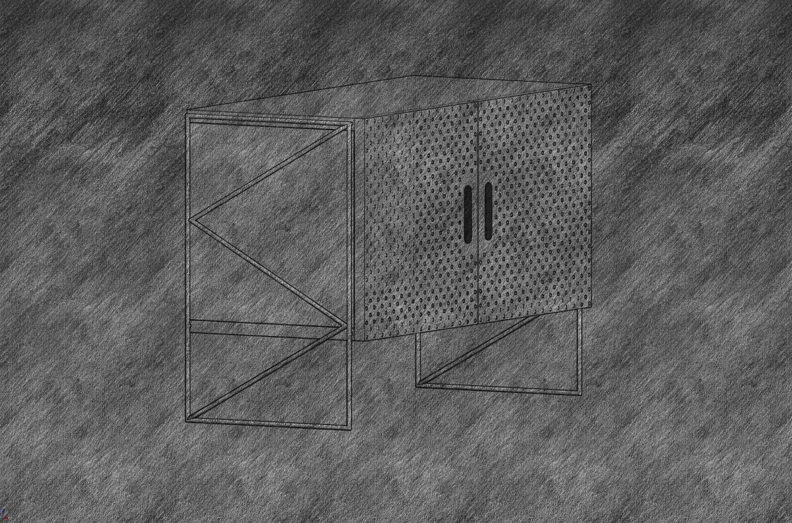 Metal Sideboard 3D Model 3D model_4