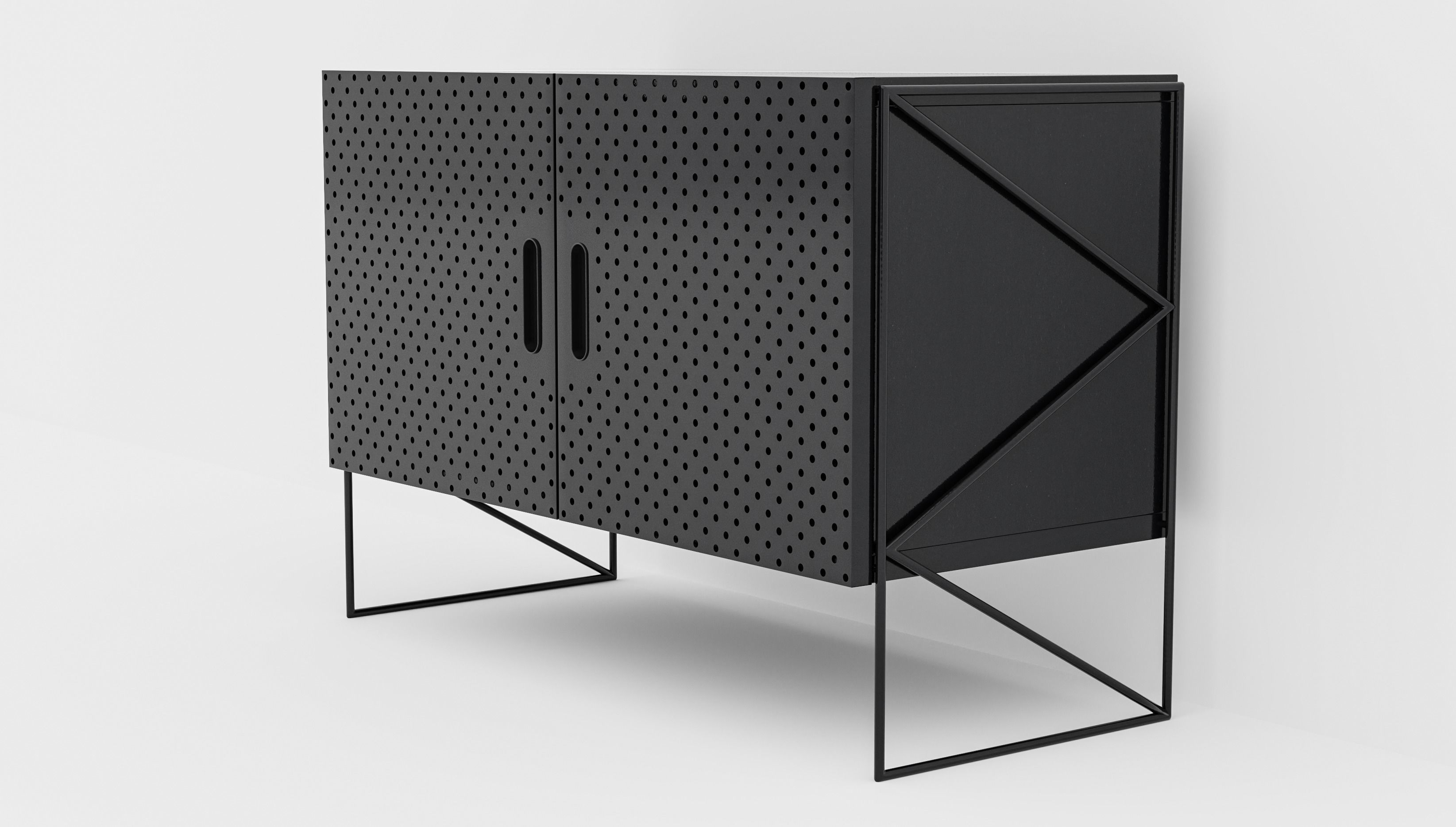 Metal Sideboard 3D Model 3D model_3