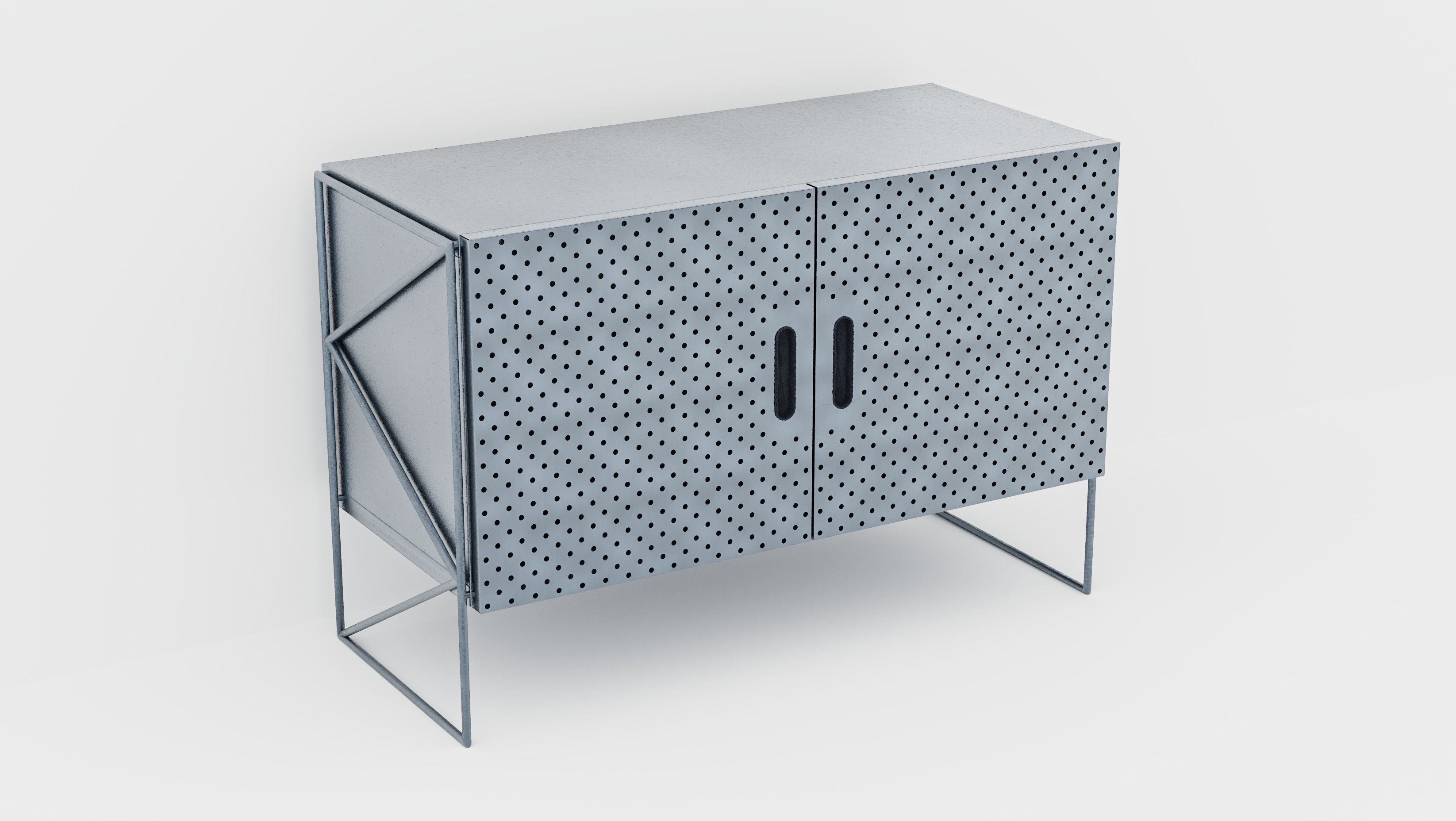 Metal Sideboard 3D Model 3D model_2