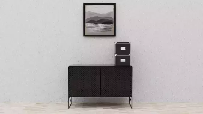 Metal Sideboard 3D Model