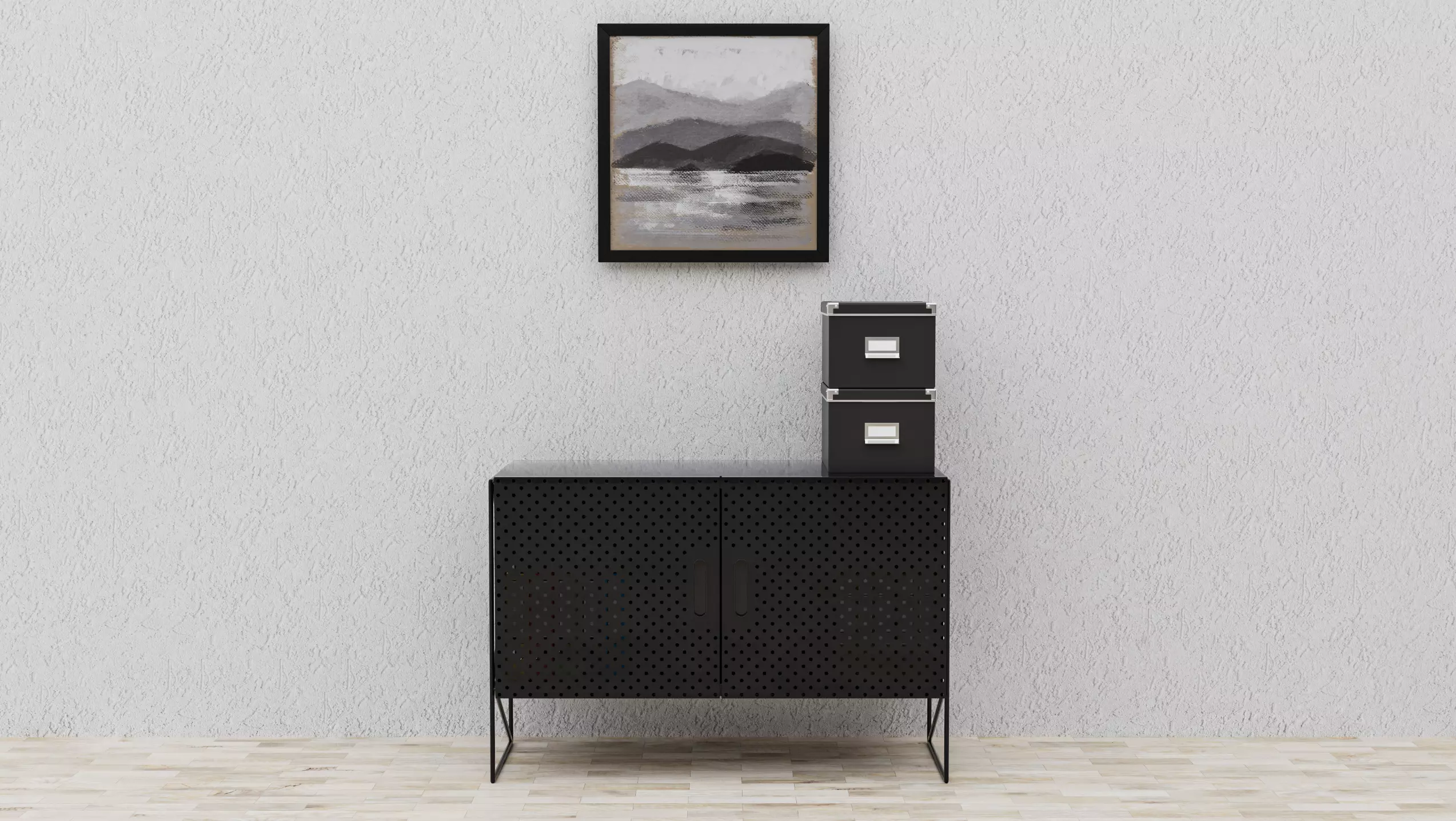 Metal Sideboard 3D Model 3D model_0