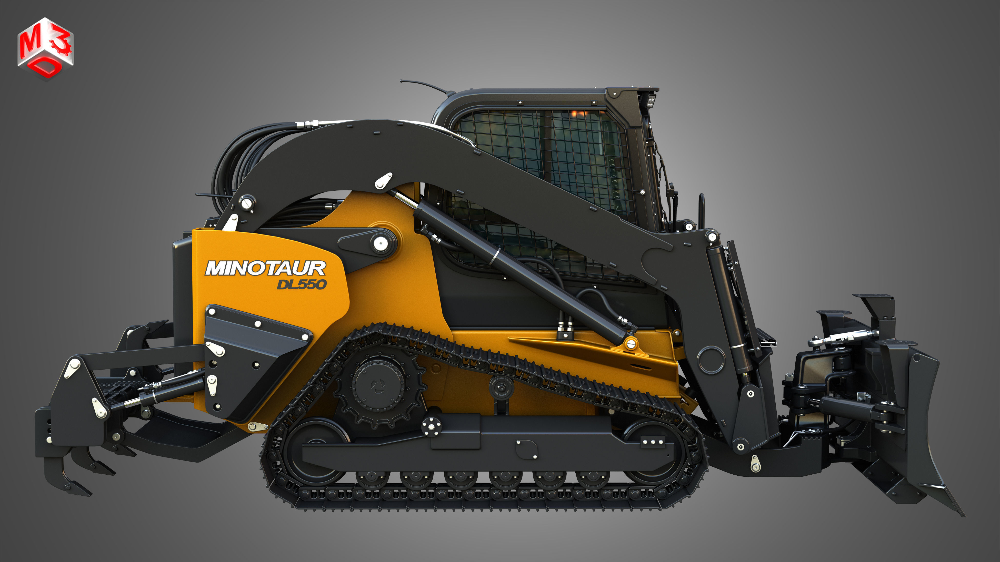 DL550 Minotaur Compact Dozer Loader 3D model_7