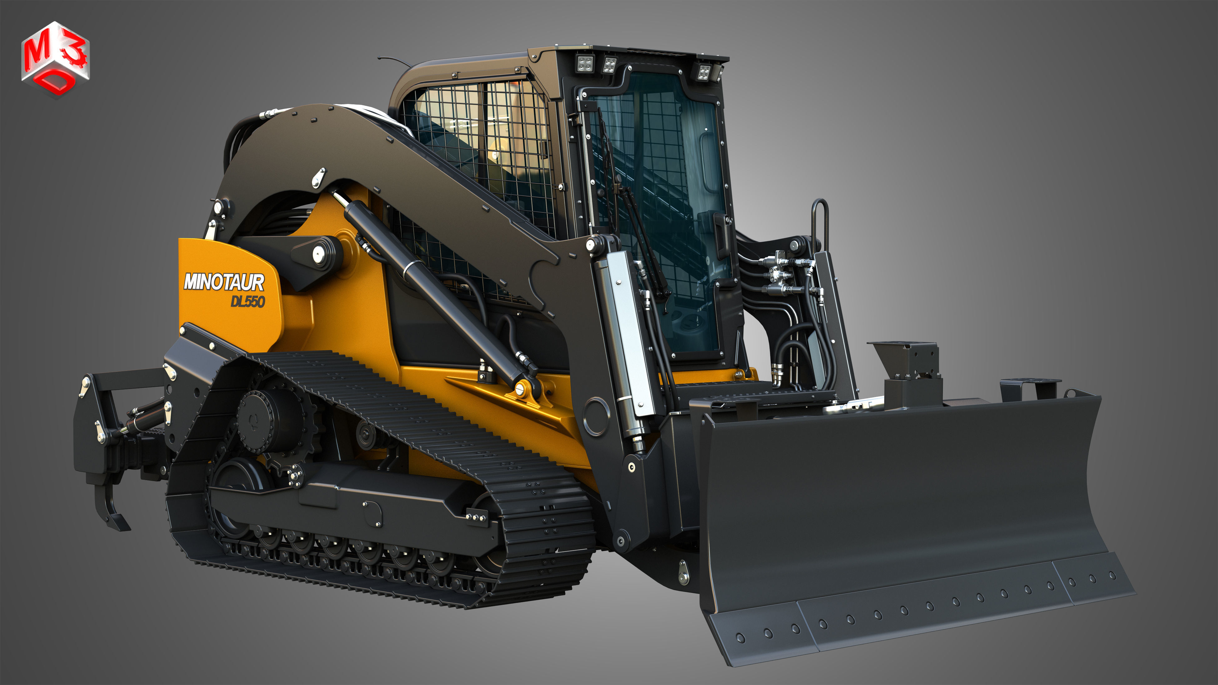 DL550 Minotaur Compact Dozer Loader 3D model_4