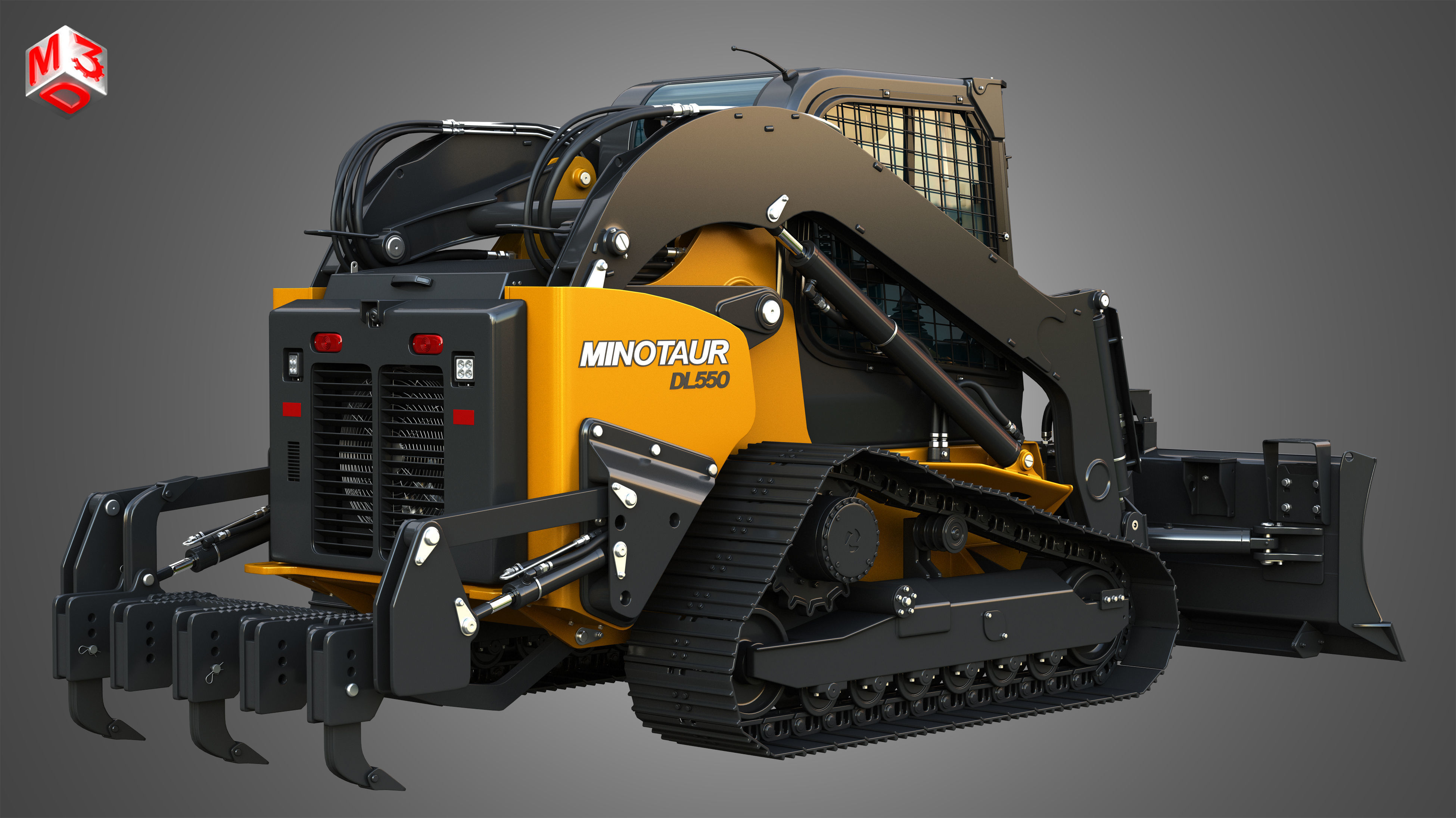 DL550 Minotaur Compact Dozer Loader 3D model_3