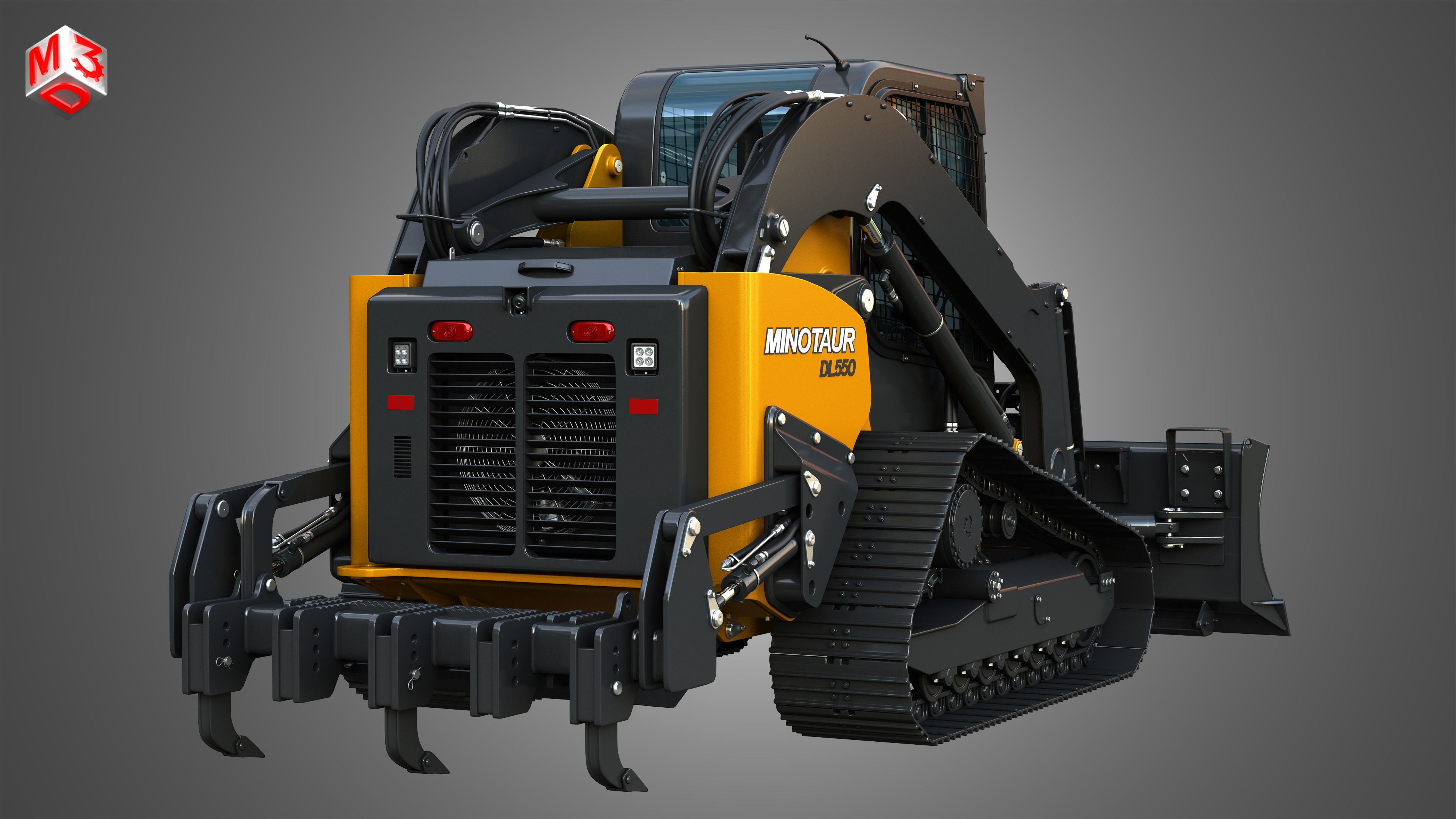DL550 Minotaur Compact Dozer Loader 3D model_13