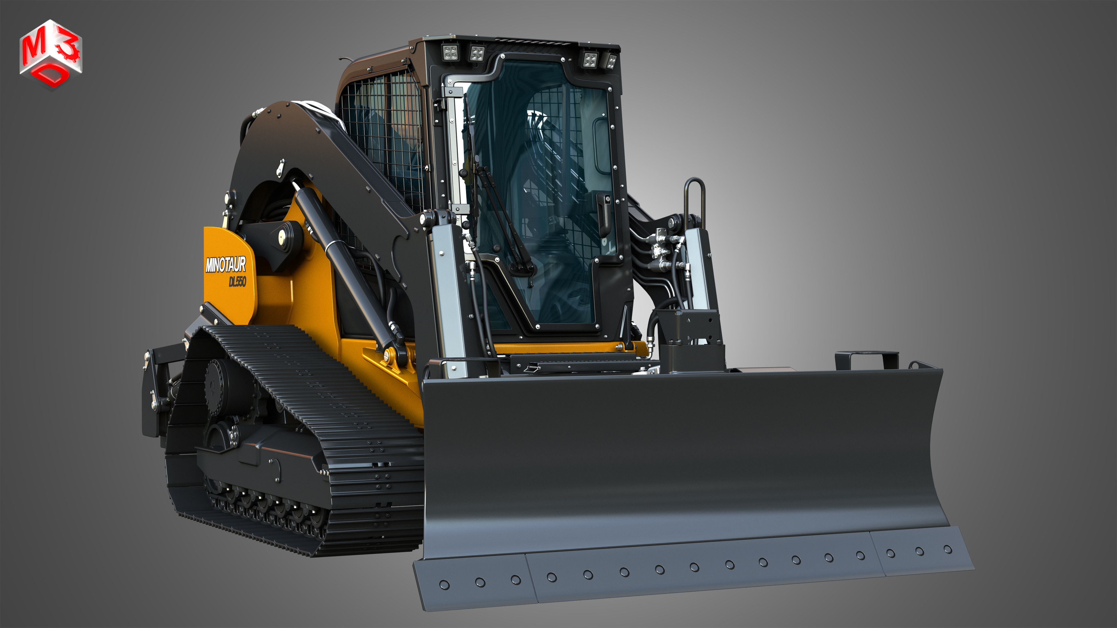 DL550 Minotaur Compact Dozer Loader 3D model_14
