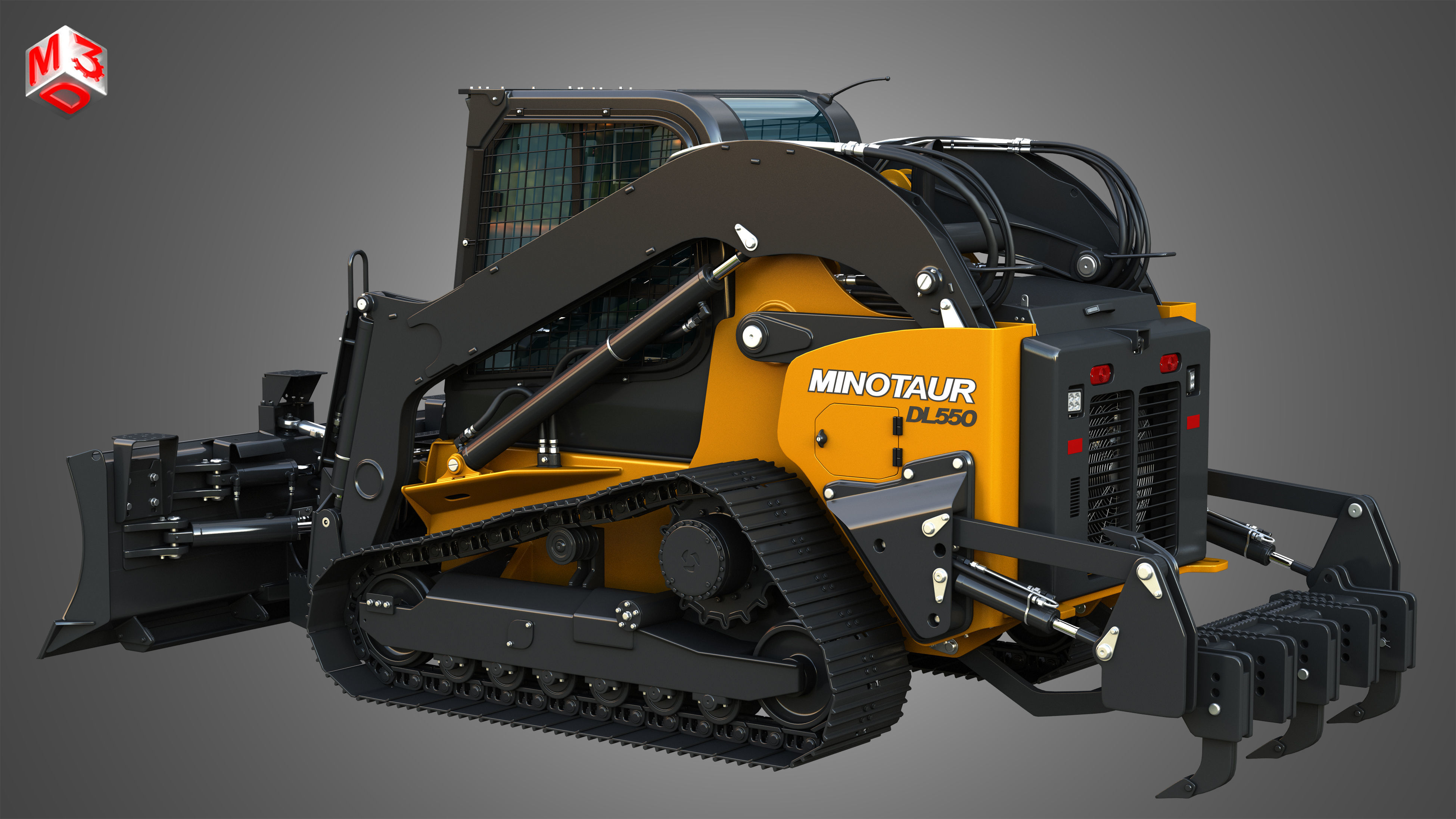 DL550 Minotaur Compact Dozer Loader 3D model_19