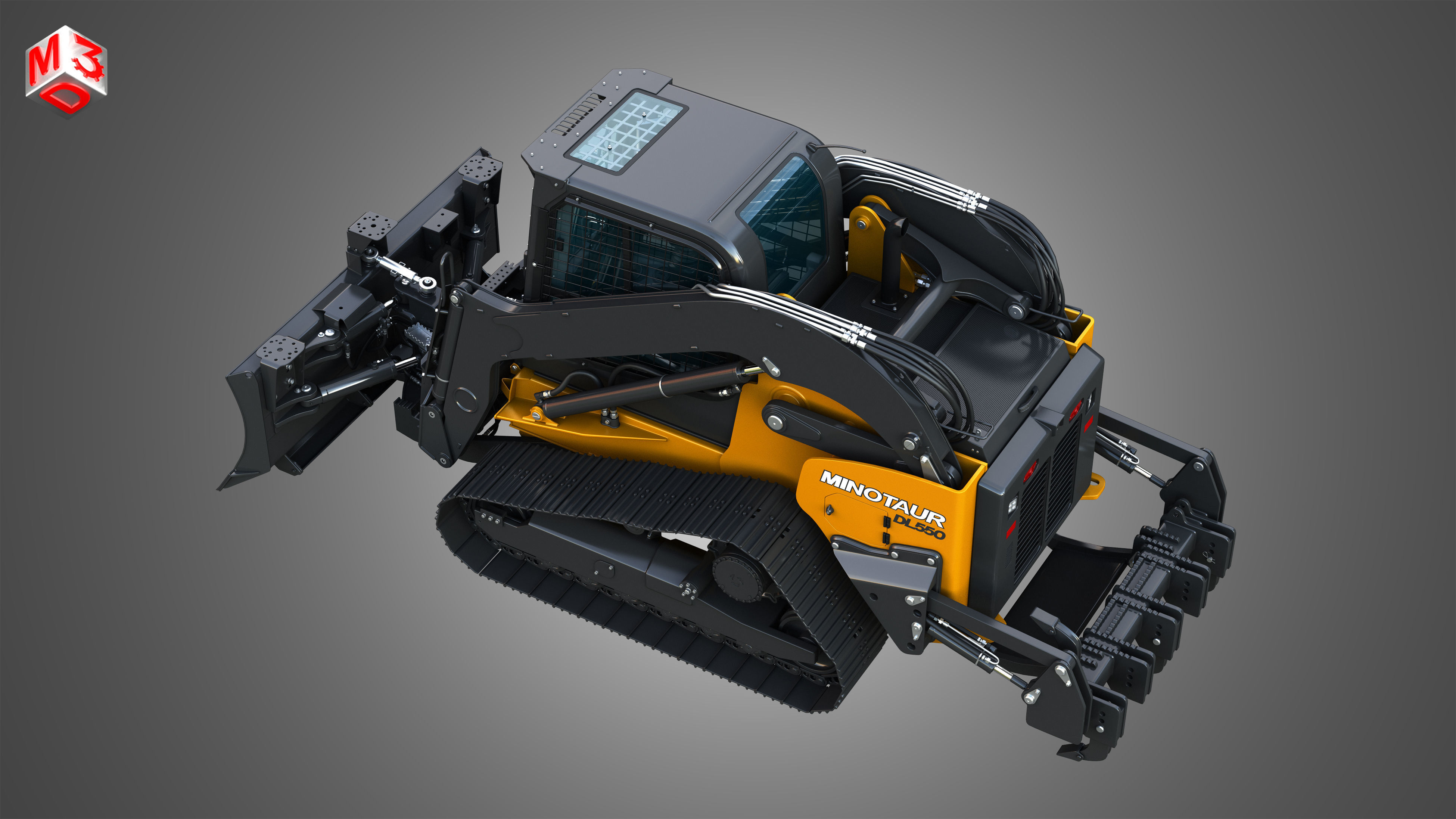DL550 Minotaur Compact Dozer Loader 3D model_23