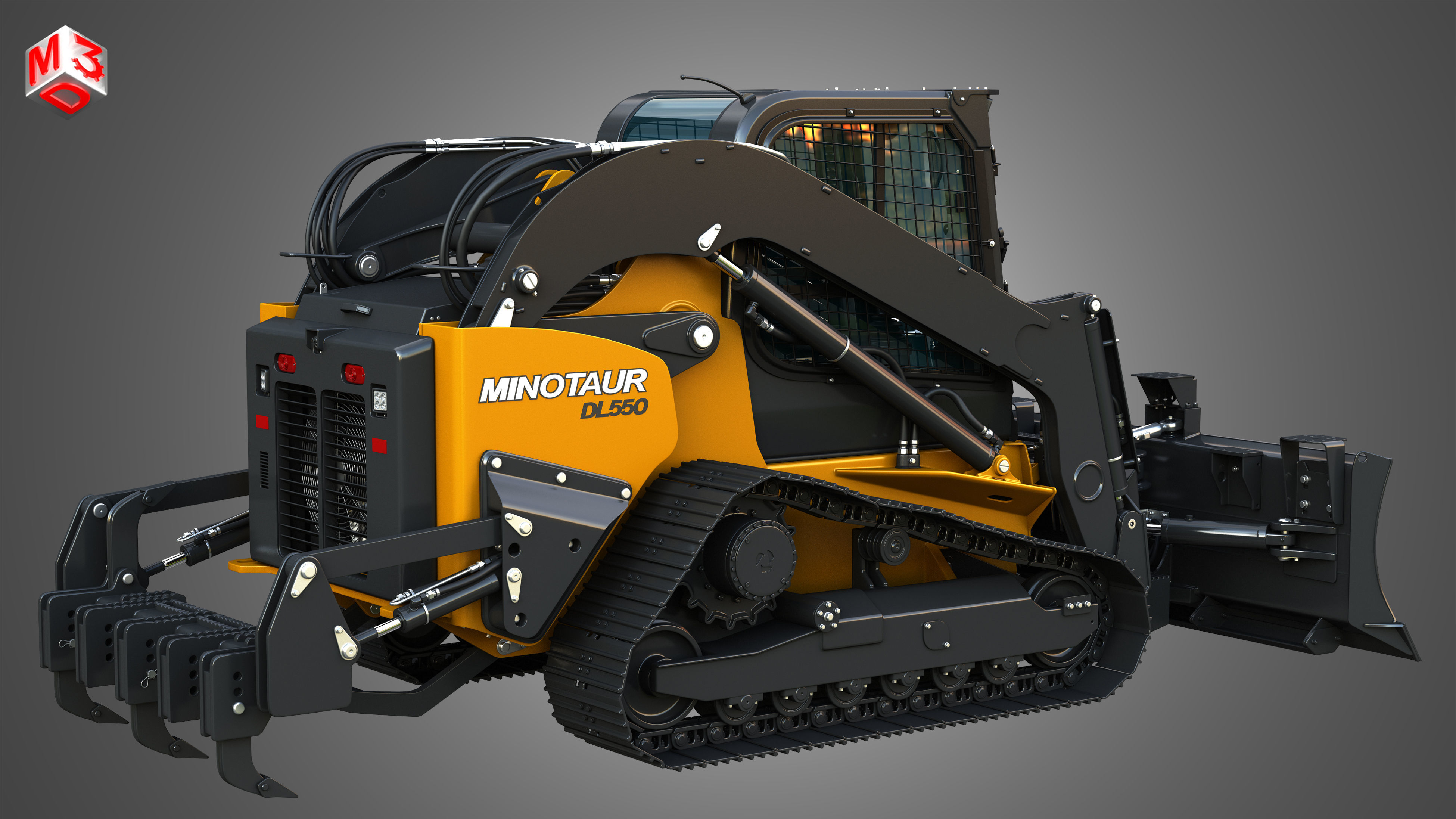 DL550 Minotaur Compact Dozer Loader 3D model_17
