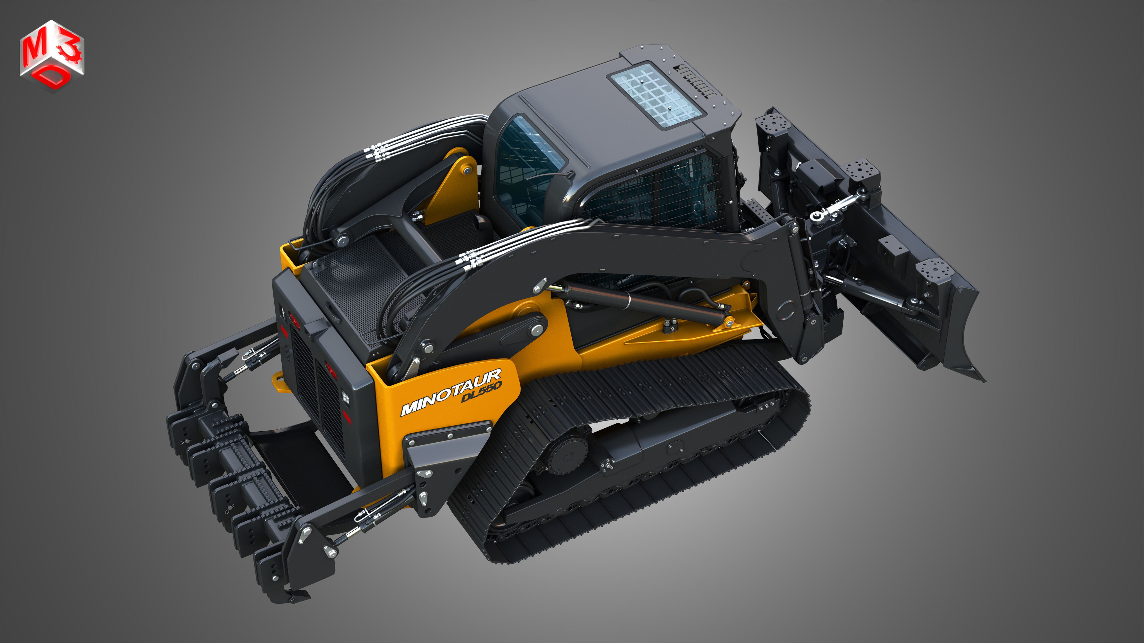 DL550 Minotaur Compact Dozer Loader 3D model_21