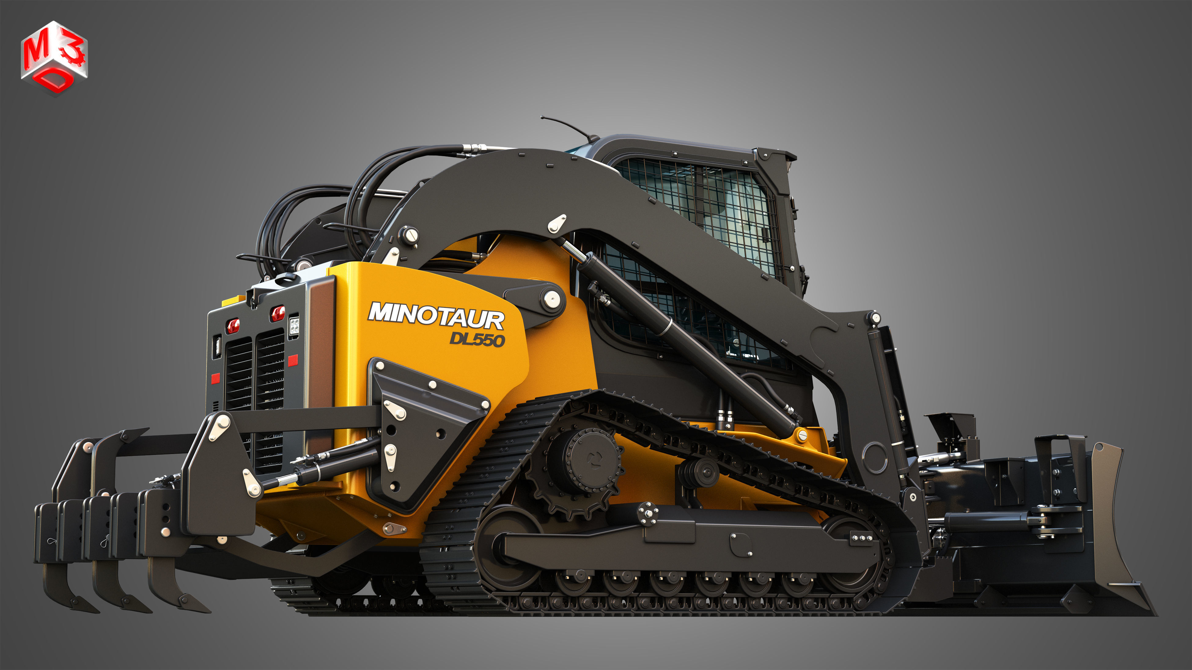 DL550 Minotaur Compact Dozer Loader 3D model_9