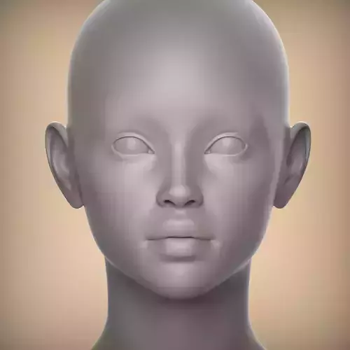 39 3D HEAD FACE FEMALE CHARACTER TEENAGER PORTRAIT DOLL 3D model