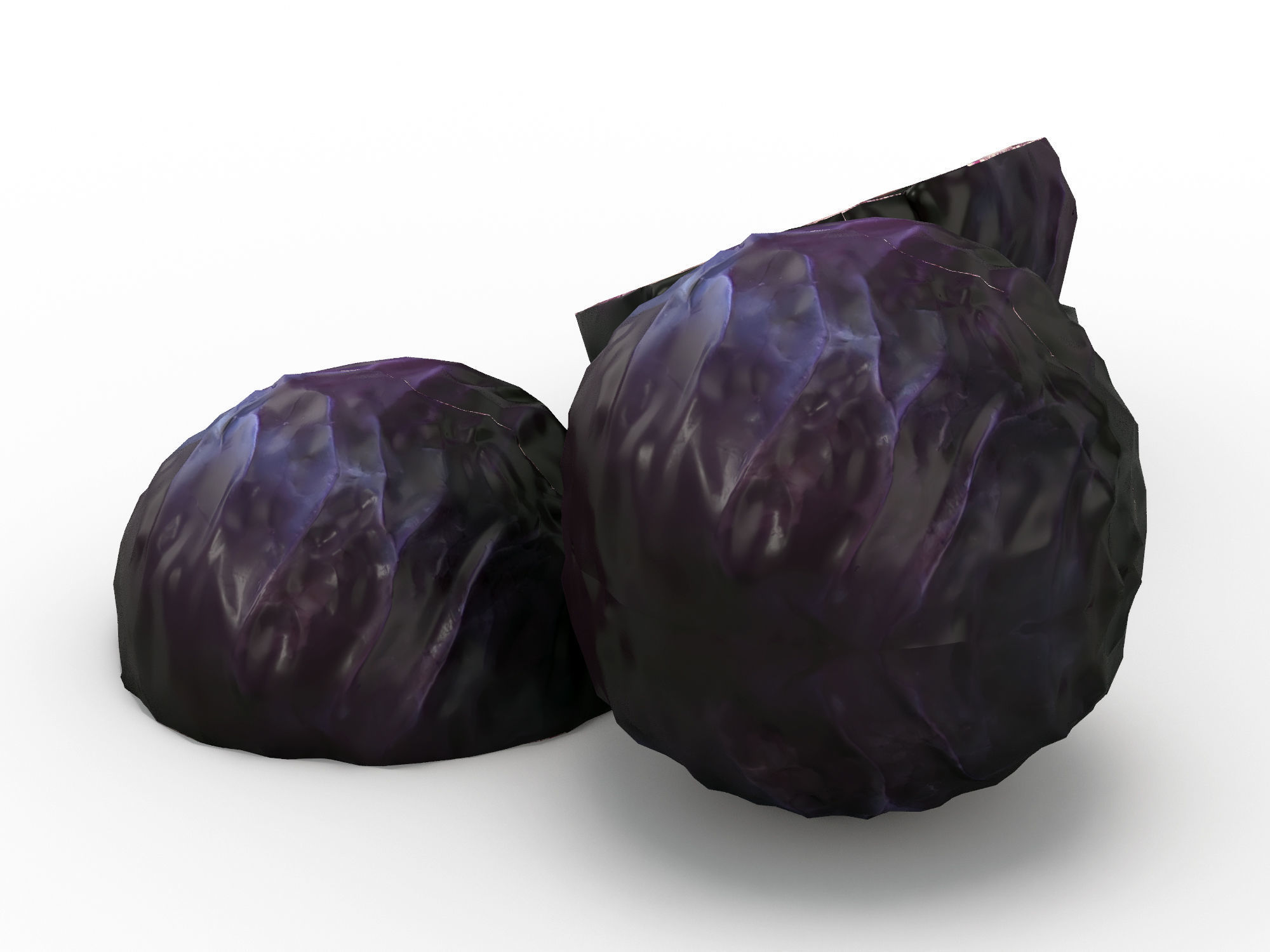 Purple cabbage Low-poly 3D model_4