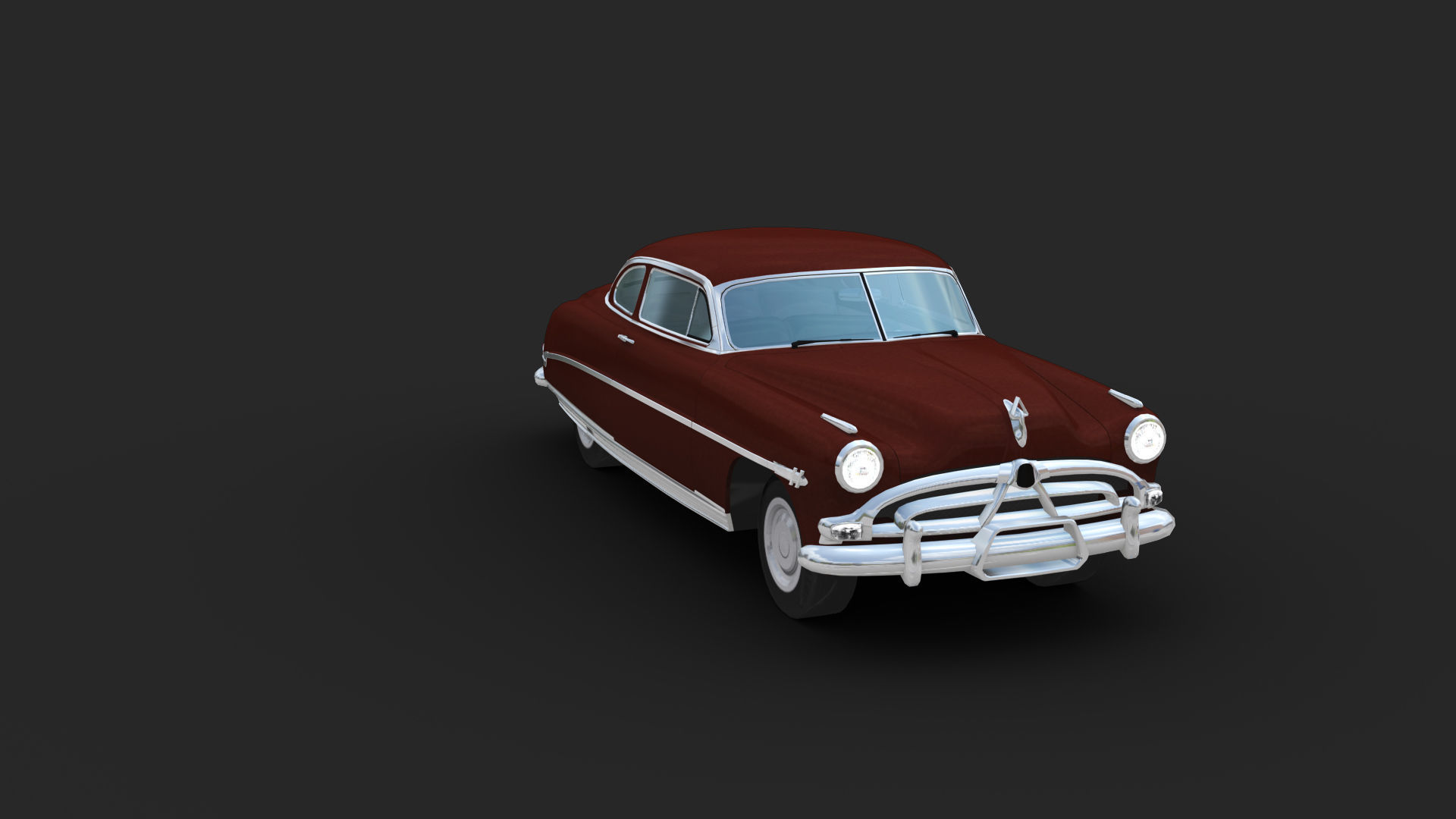 Hudson Hornet Lowpoly Low-poly 3D model_1
