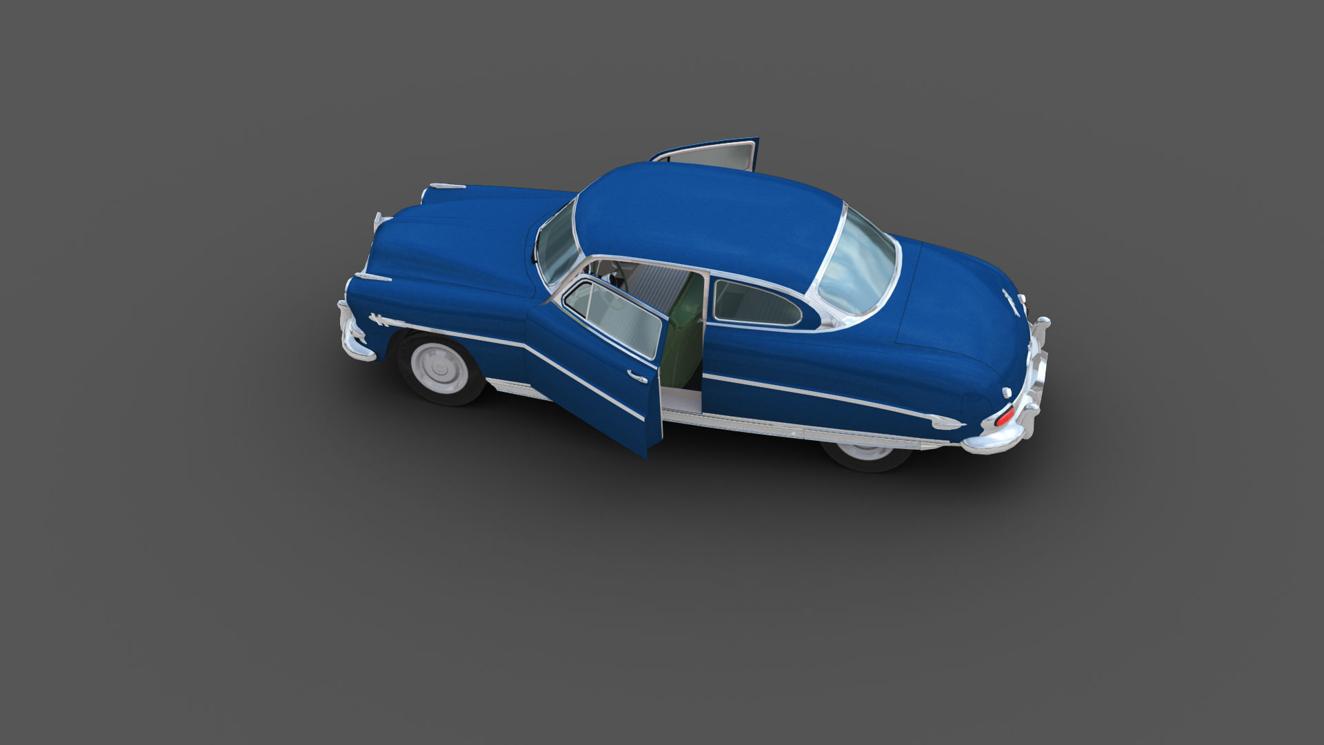 Hudson Hornet Lowpoly Low-poly 3D model_29