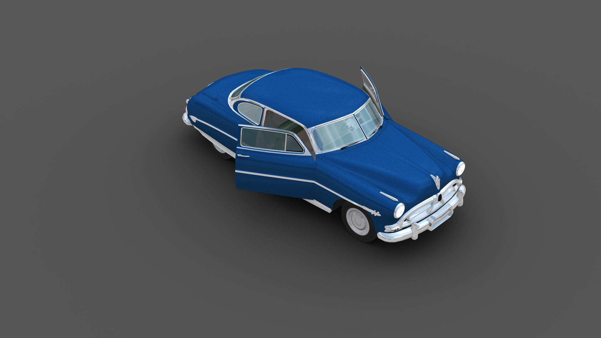 Hudson Hornet Lowpoly Low-poly 3D model_13