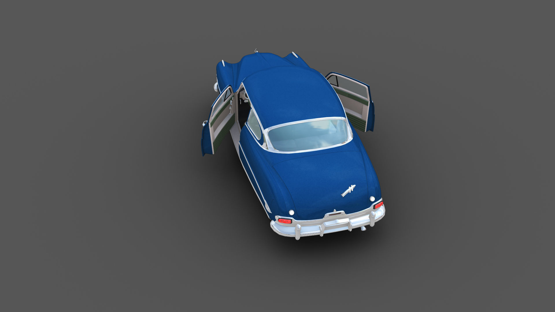 Hudson Hornet Lowpoly Low-poly 3D model_27