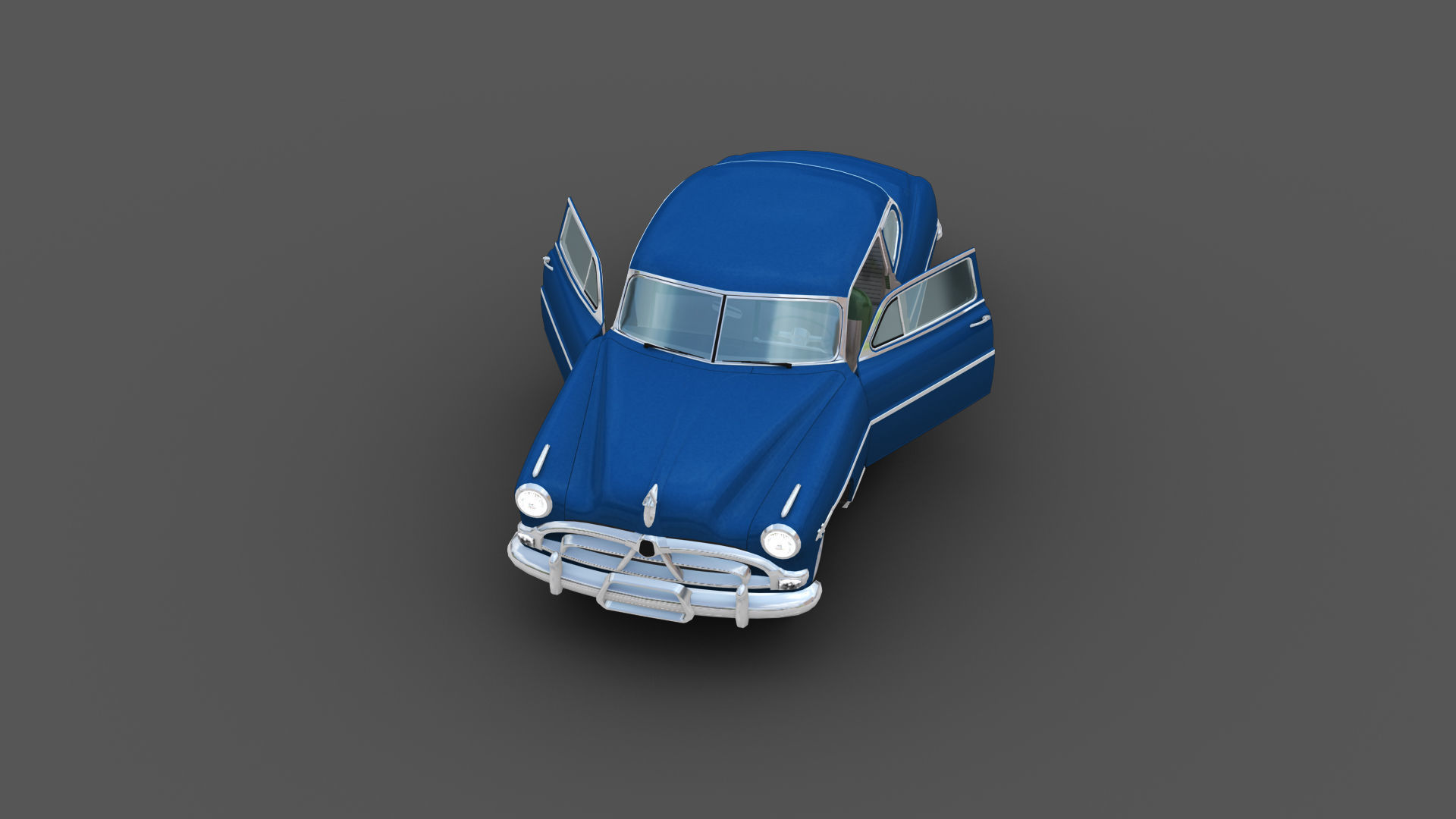 Hudson Hornet Lowpoly Low-poly 3D model_9