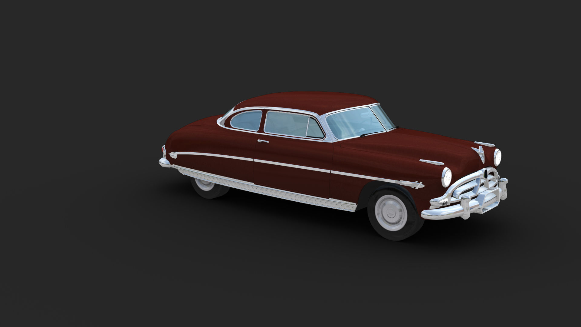 Hudson Hornet Lowpoly Low-poly 3D model_12