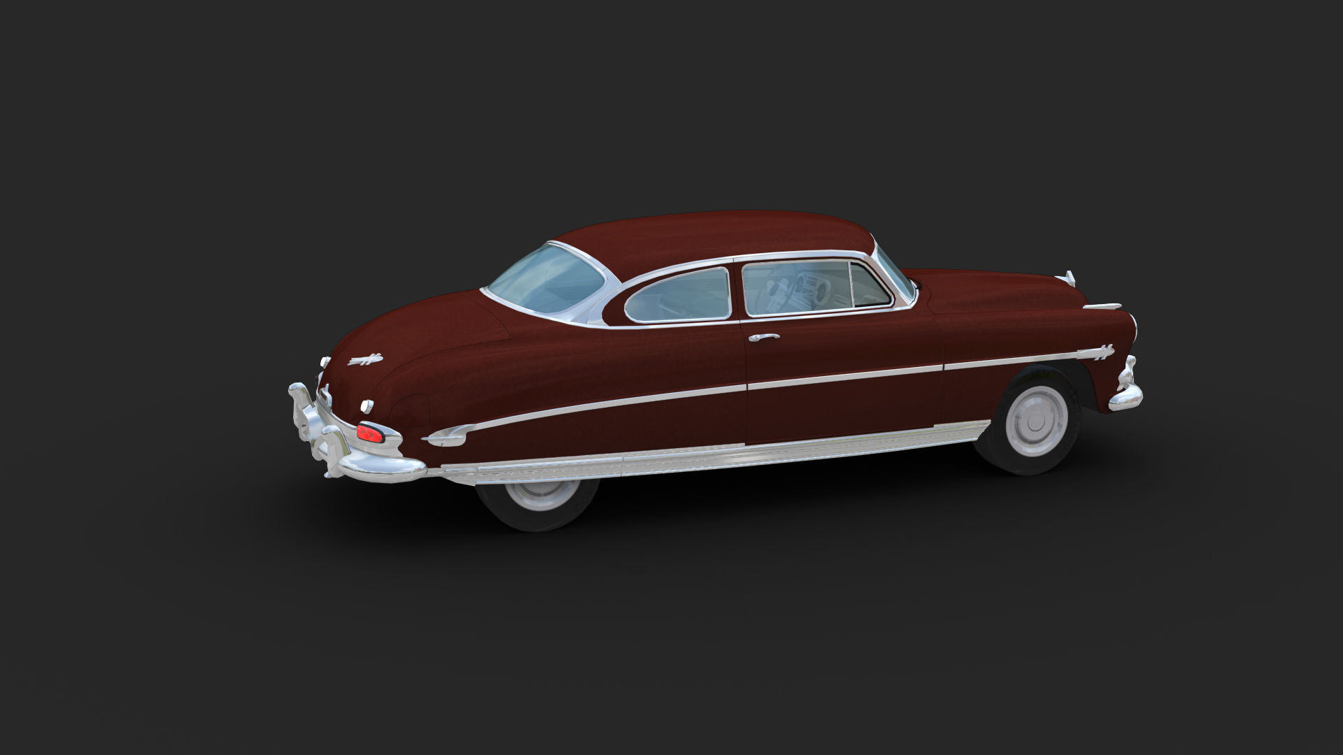 Hudson Hornet Lowpoly Low-poly 3D model_17