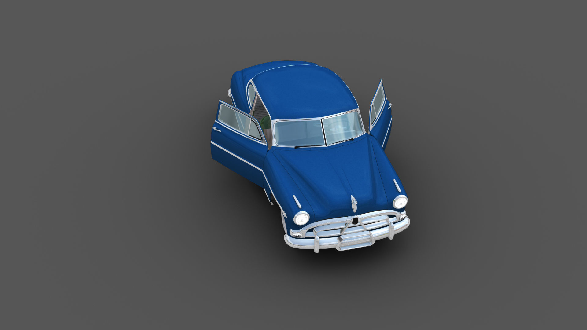 Hudson Hornet Lowpoly Low-poly 3D model_2