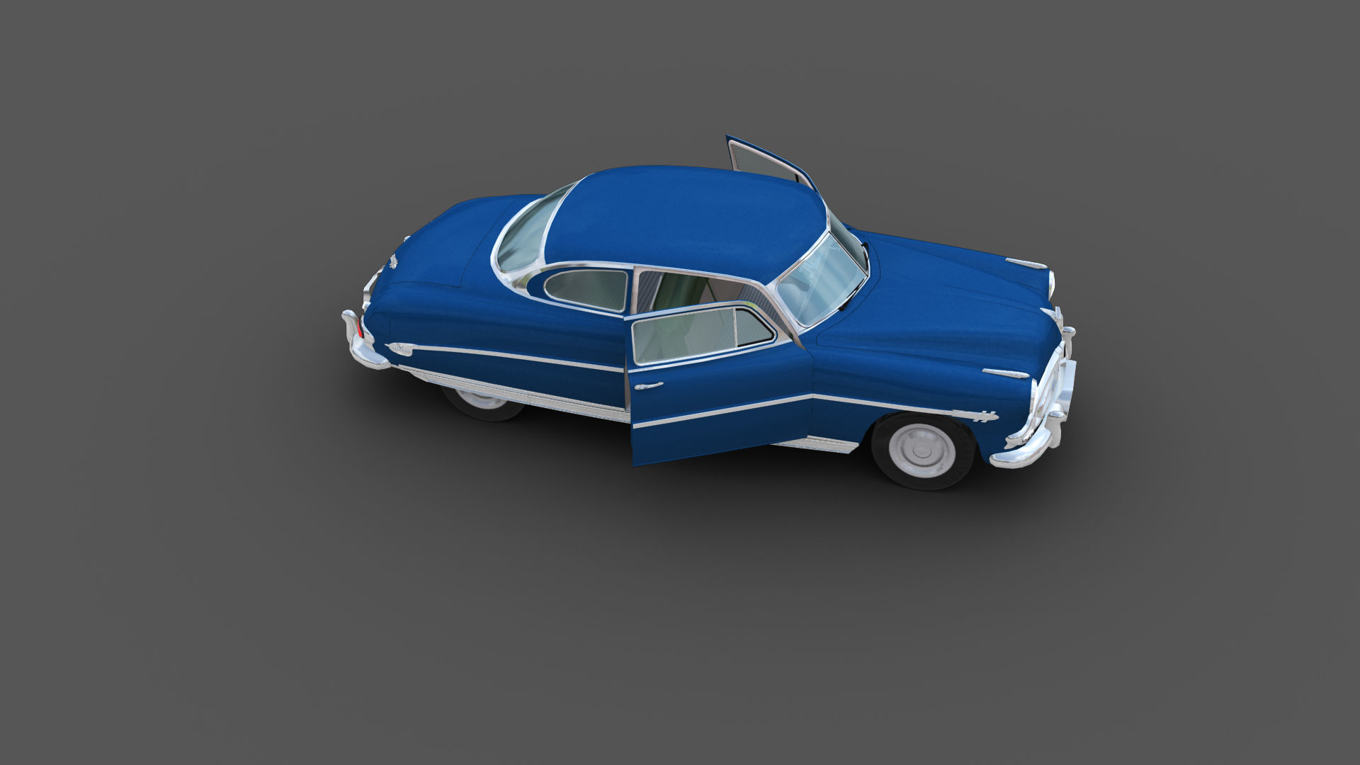 Hudson Hornet Lowpoly Low-poly 3D model_4
