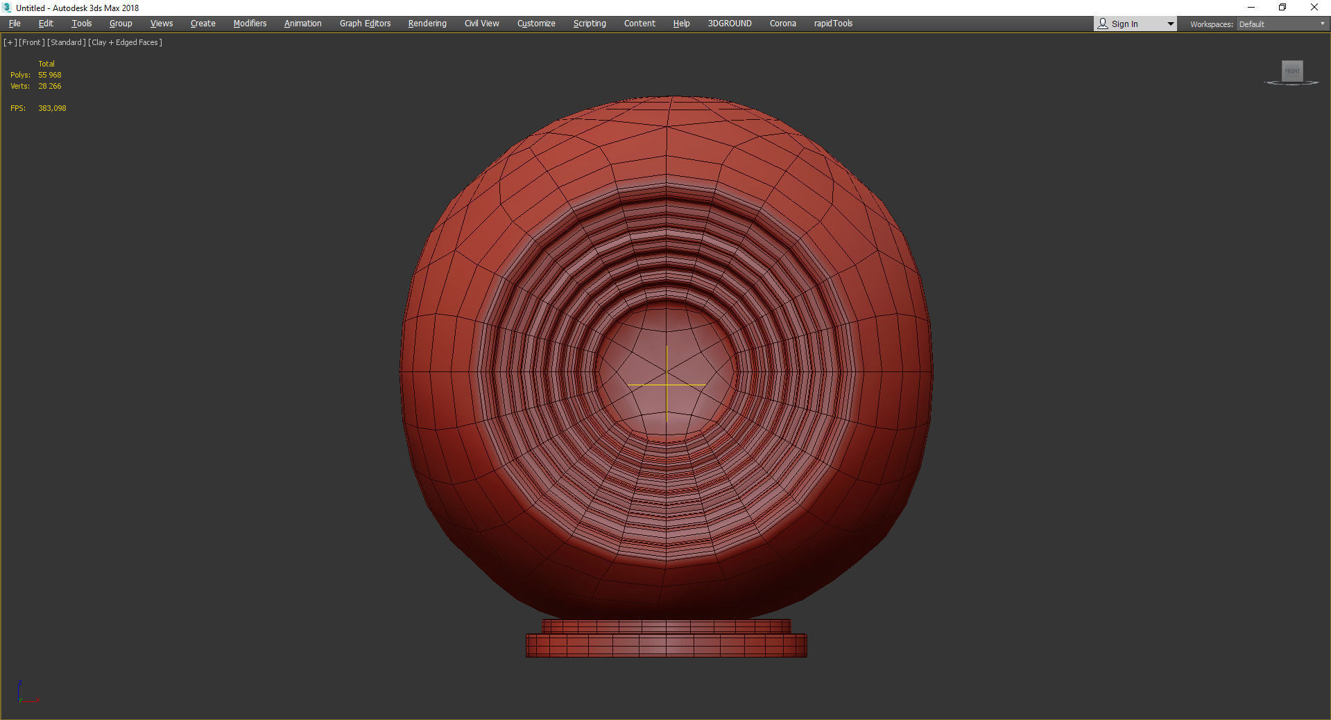 Fabbian table lamp Low-poly 3D model_2