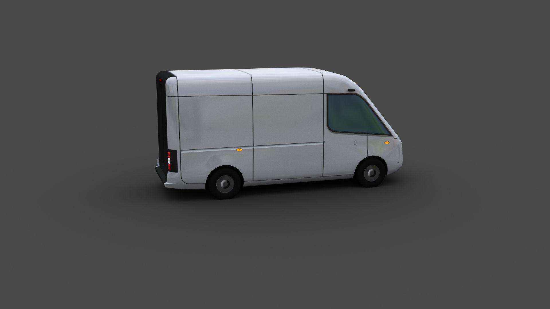 Electric Van 2 Lowpoly Low-poly 3D model_6